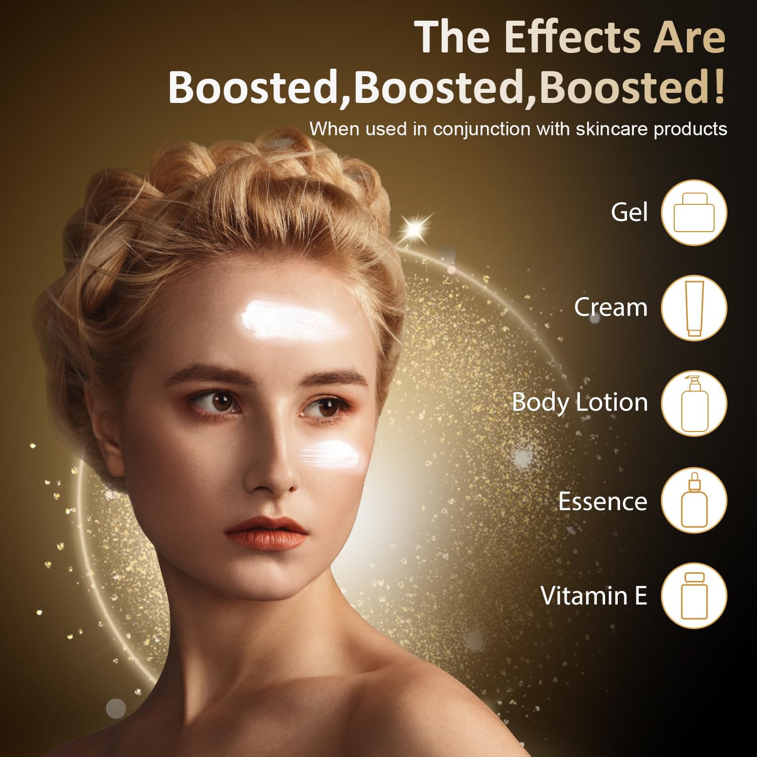 Appareil de massage facial Red Light, outil de massage portatif EMS pour le cou pour les soins de la peau à domicile