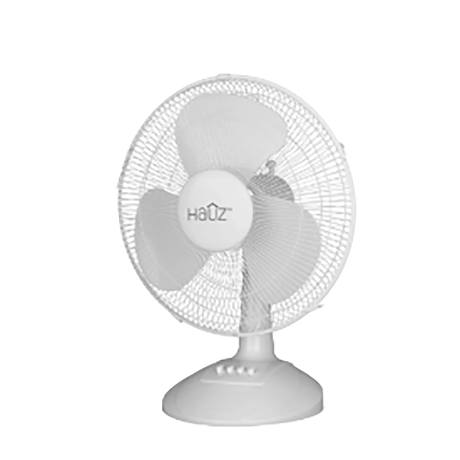 Hauz – Ventilateur de bureau oscillant, 16&nbsp;po Diamètre, modèle compact, blanc
