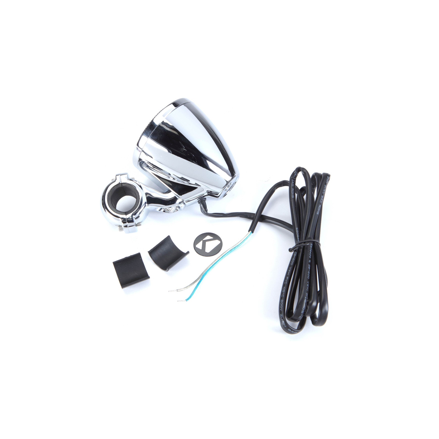 Kicker 47PSM34 3" 50W RMS Enclosed Mountable Speaker Pods - Chrome