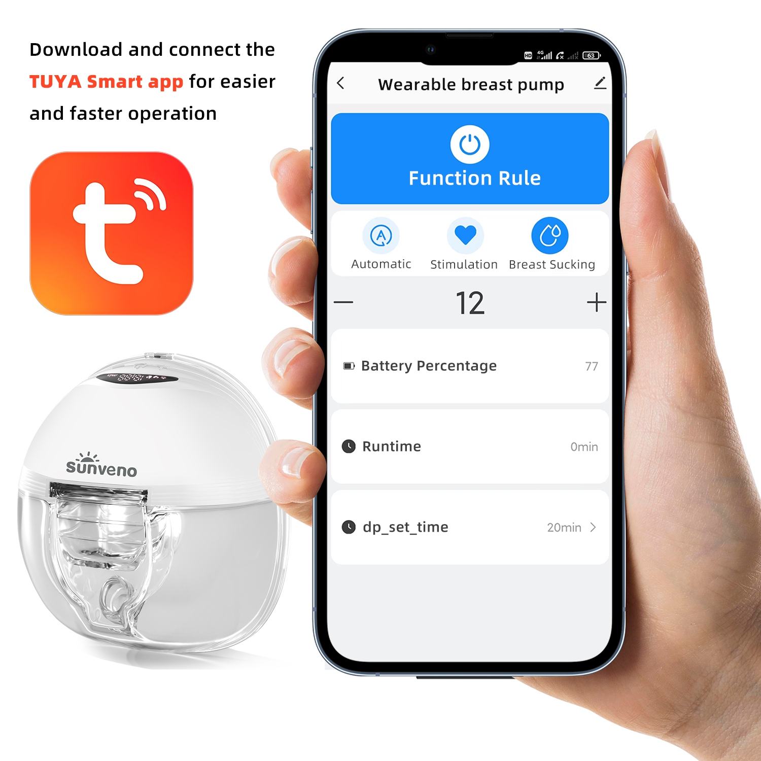 Wearable Breast Pump Set Hands-Free Electric Breast Pump