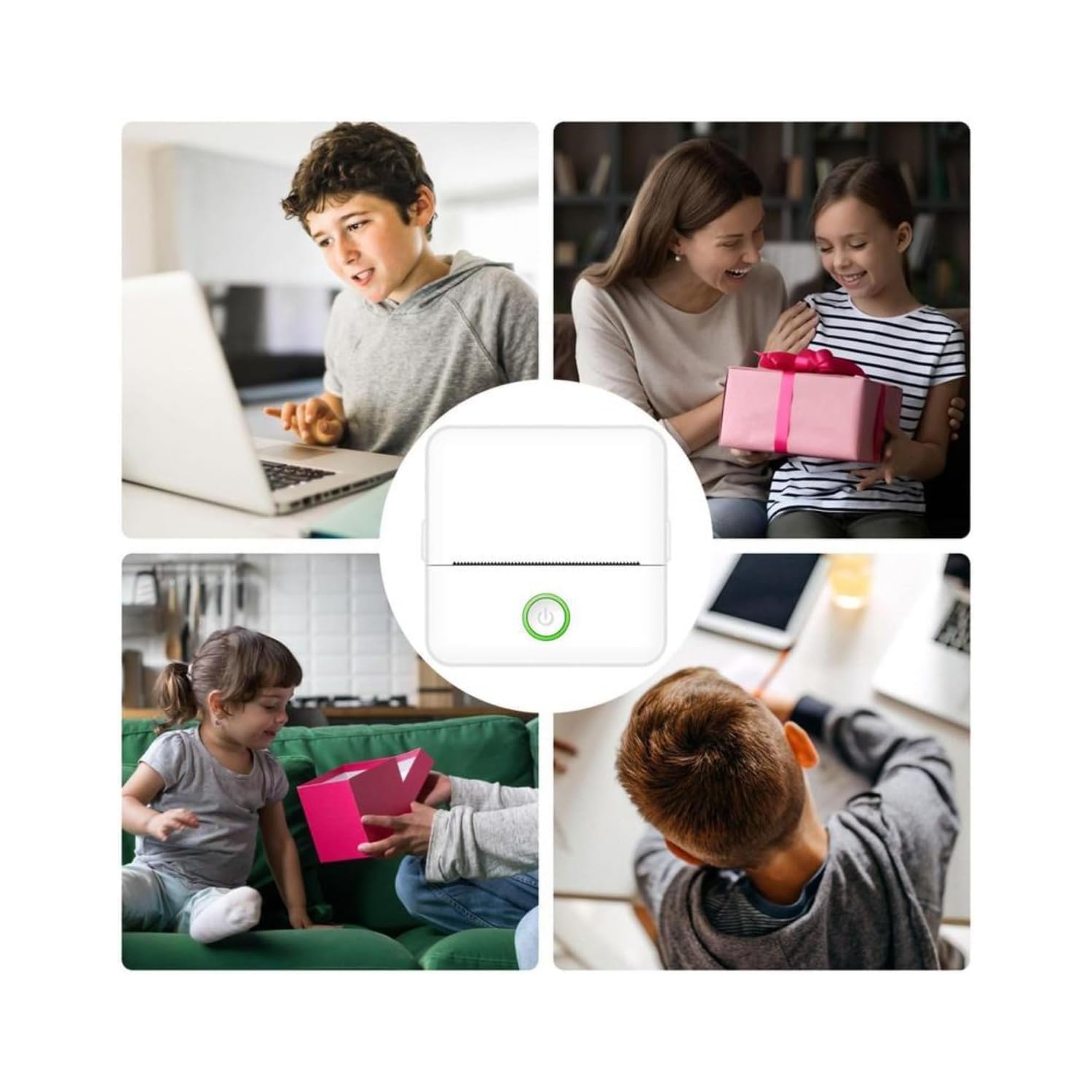 Mini Pocket Sticker Printer Bluetooth Wireless Connection Portable Sticker Maker for Learning, Note, Journal, DIY, Work