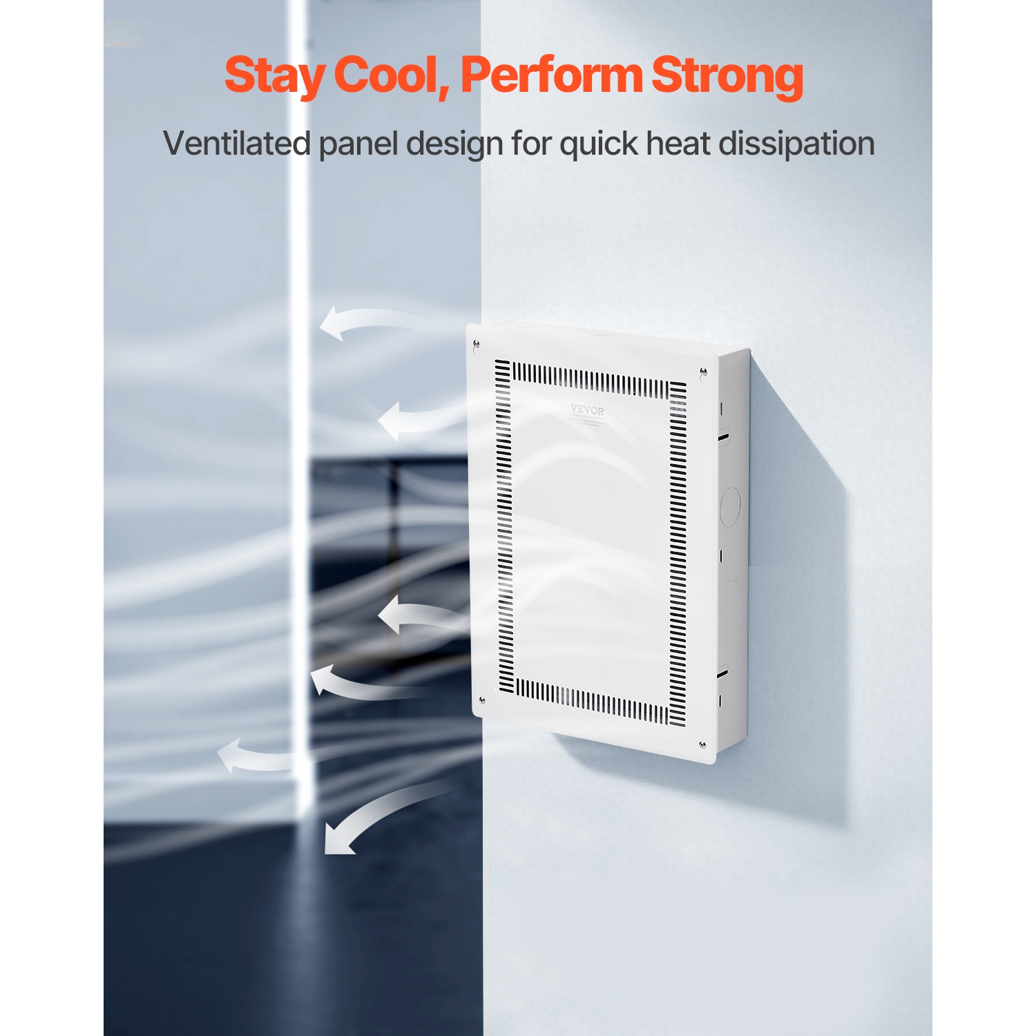 Boîtier multimédia structuré VEVOR de 20&nbsp;po, boîtier multimédia encastré avec couvercle, trousse de gestion de câbles mural, armoire multimédia,