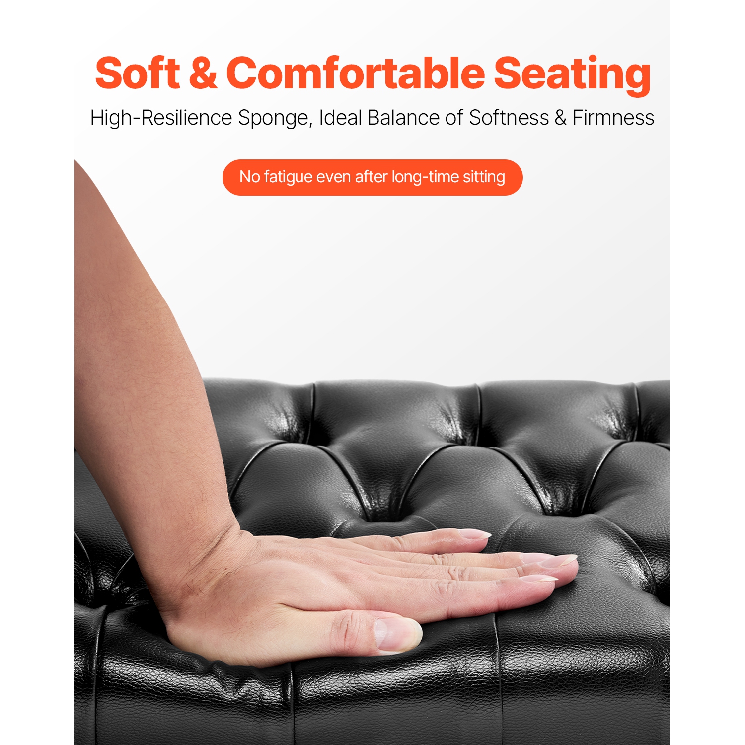 VEVOR 29.5"x14"x20.3" Piano Bench, Duet Keyboard Piano Chair with 20.3"-23.4" Height, Padded Cushion, Storage Compartment for Music Books, Wooden