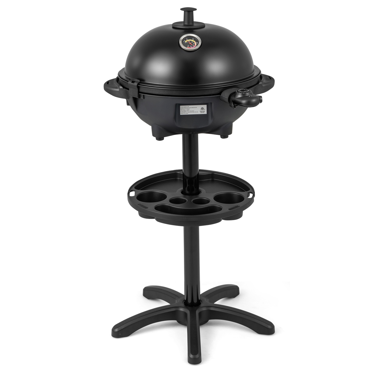 Gymax Indoor Outdoor Electric Grill w/ Non-stick Grill Plate Temperature Control