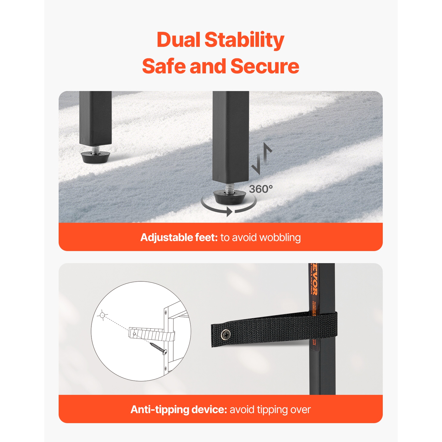 Ensemble de 2 consoles étroites VEVOR, table derrière canapé avec prises d'alimentation, table d'entrée longue à 1 niveaux avec cadre en métal et