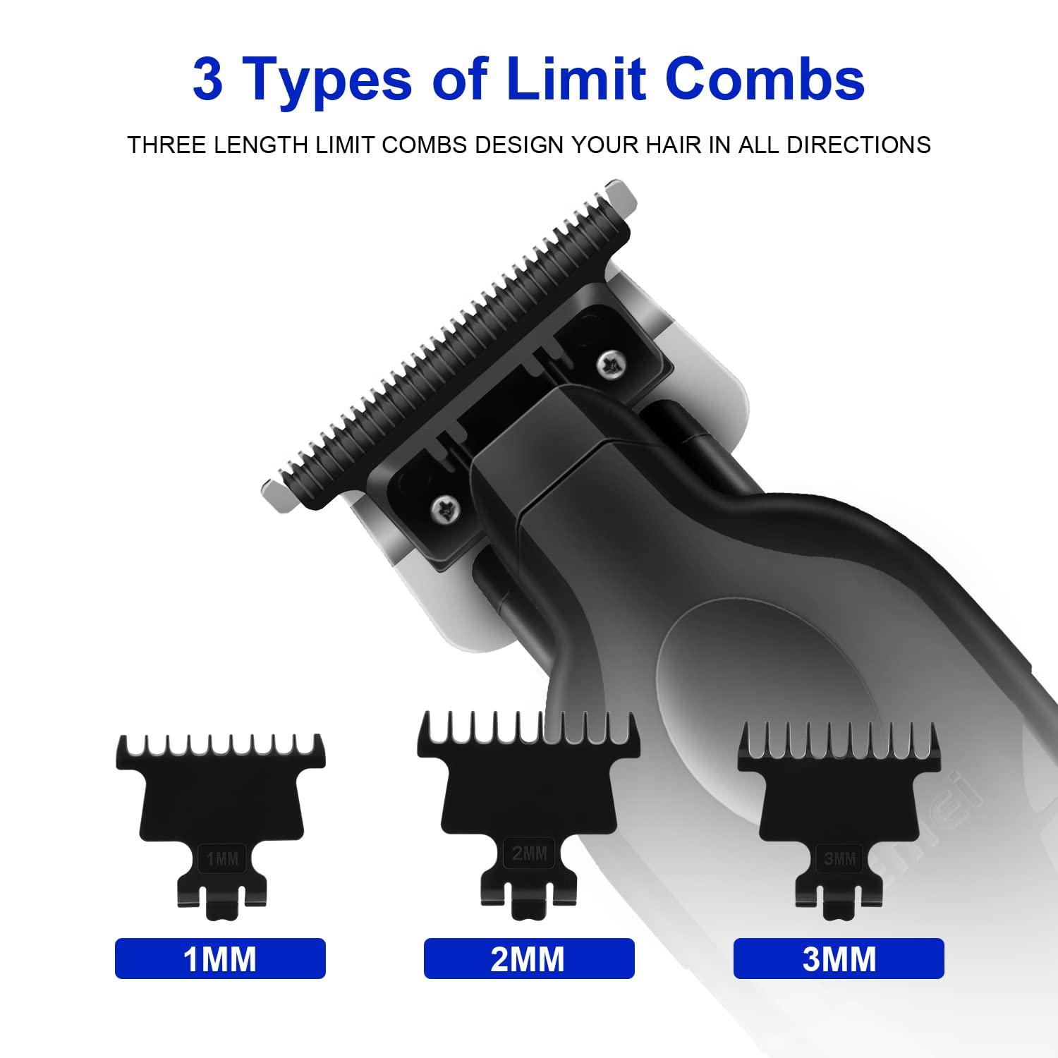 Men's Hair Clipper, Portable Beard Trimmer, USB Charging Cordless Hair Trimmer for Travel and Home Use