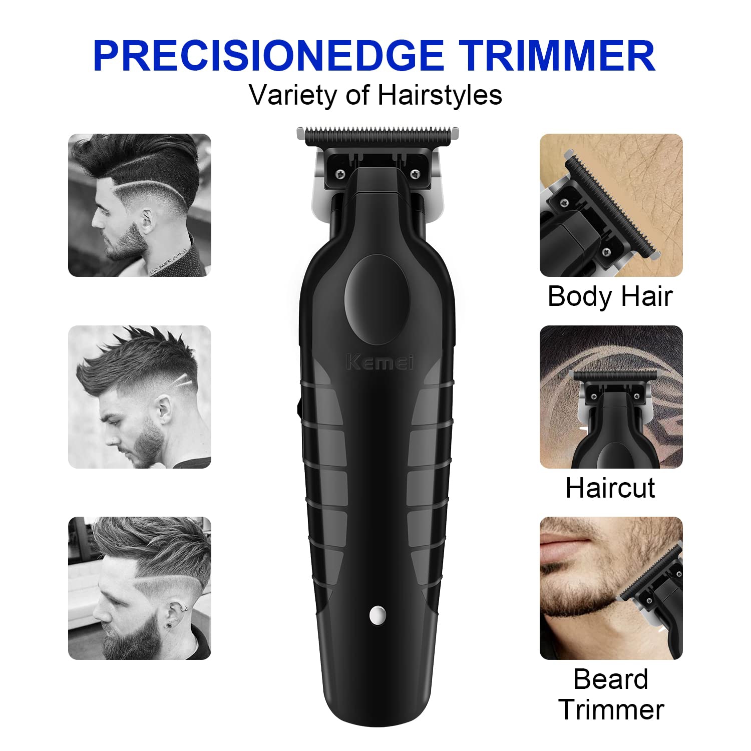 Men's Hair Clipper, Portable Beard Trimmer, USB Charging Cordless Hair Trimmer for Travel and Home Use