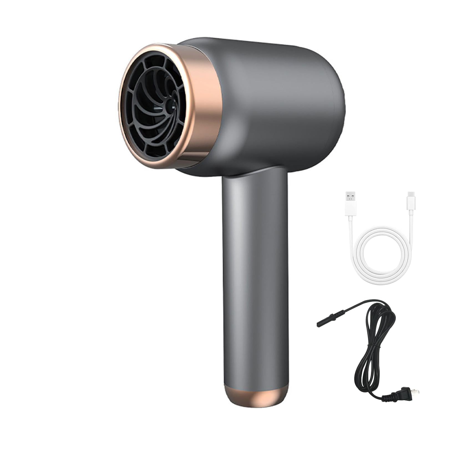 Sèche-cheveux portatif rechargeable, sèche-cheveux sans fil rechargeable par USB pour les voyages et le camping