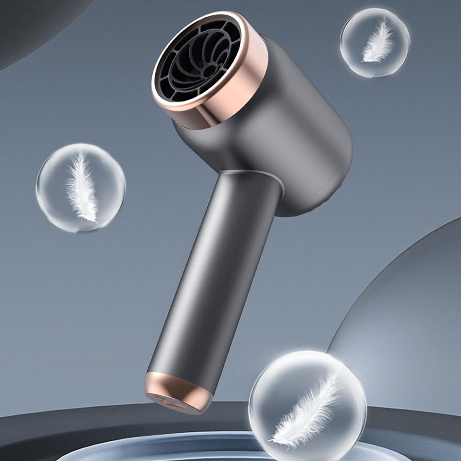 Sèche-cheveux portatif rechargeable, sèche-cheveux sans fil rechargeable par USB pour les voyages et le camping