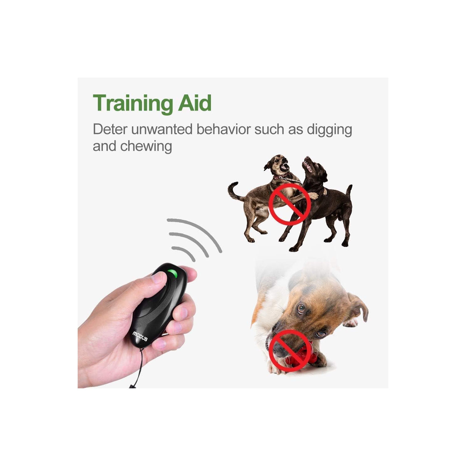Handheld Ultrasonic Dog Trainer, Bark Stopper, Safe Ultrasonic, Ultrasonic, Dog Bark Stopper, No Need to Yell - Suitable for Indoor and Outdoor Use -