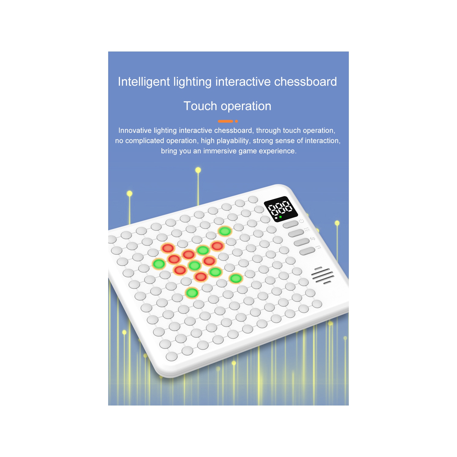 9-in-1 Smart Electronic Board Game - AI Multi-function Smart Go Board, Single and Double Mode, Memory Game, Light Touch, Voice Prompt, Great Gift for