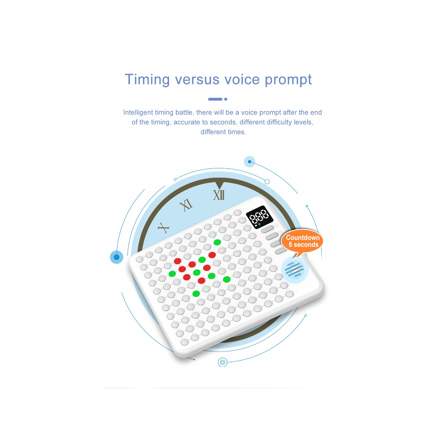 9-in-1 Smart Electronic Board Game - AI Multi-function Smart Go Board, Single and Double Mode, Memory Game, Light Touch, Voice Prompt, Great Gift for