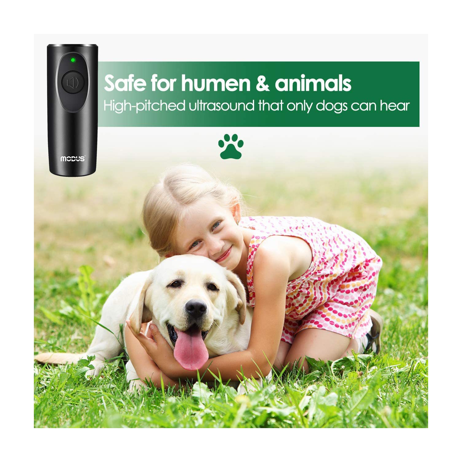 Handheld Ultrasonic Trainer Pet Trainer Dog Trainer Ultrasonic Dog Barking Suppressor, Dog Barking Stopper, Dog Trainer LED Indicator, Indoor and