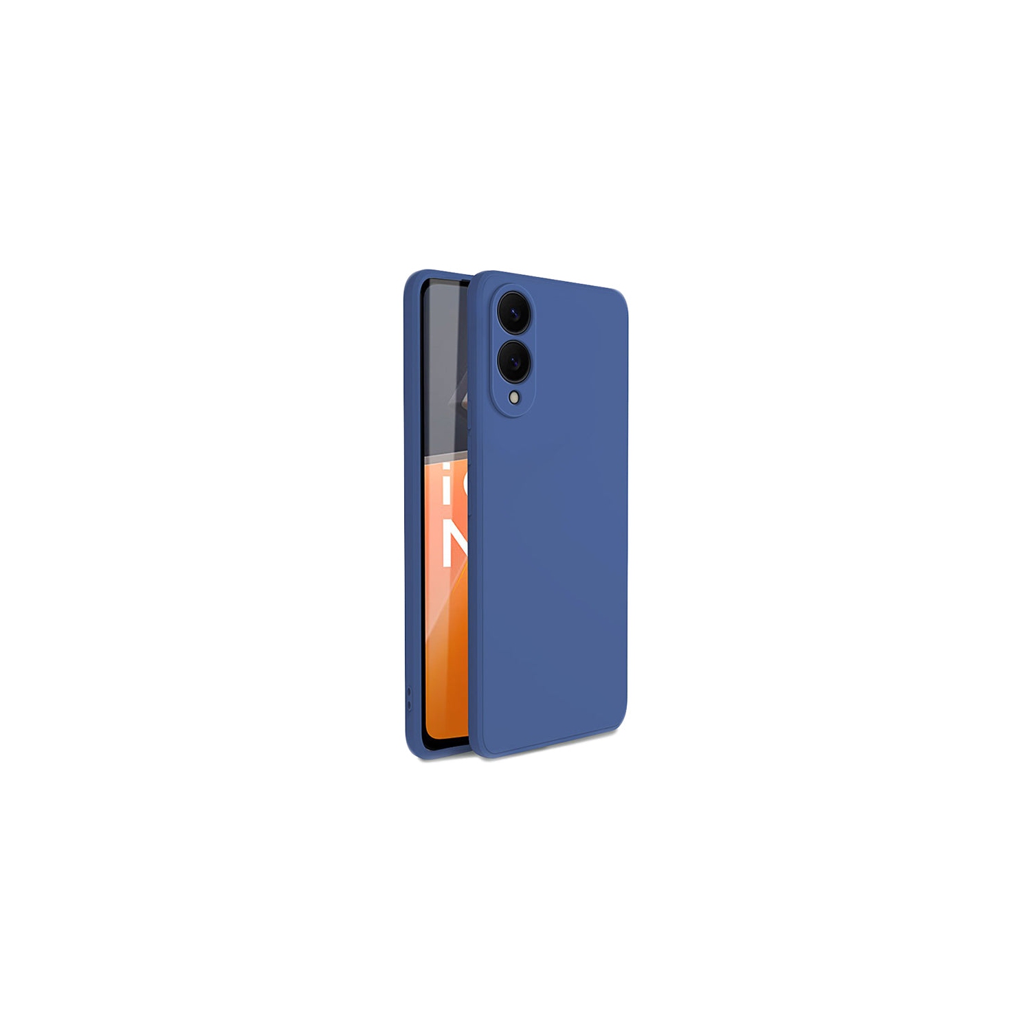 PANDACO Soft Shell Matte Navy Case for Samsung Galaxy S25 Edge