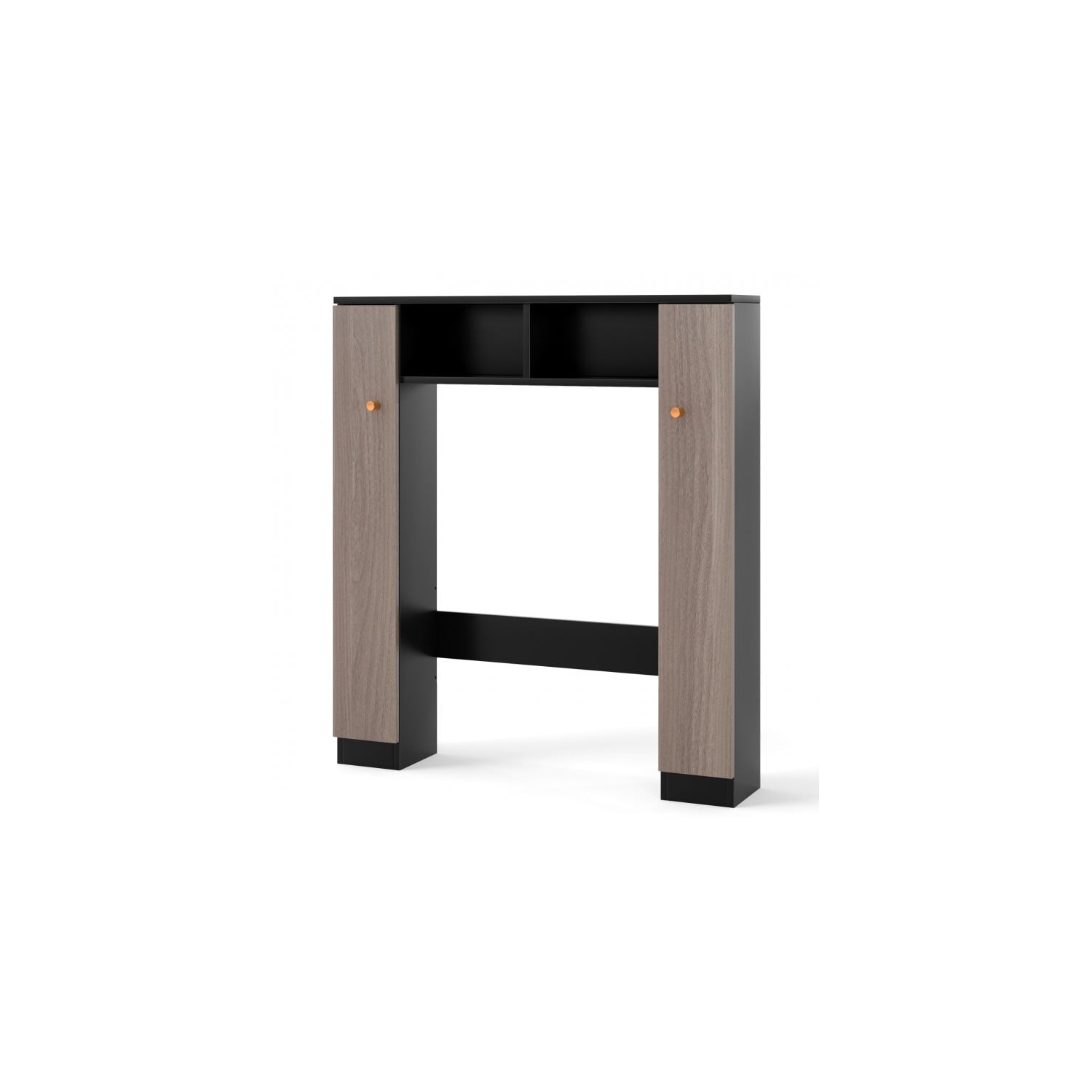 Freestanding Over Toilet Storage with 2 Open Cubes and 4 Adjustable Shelves