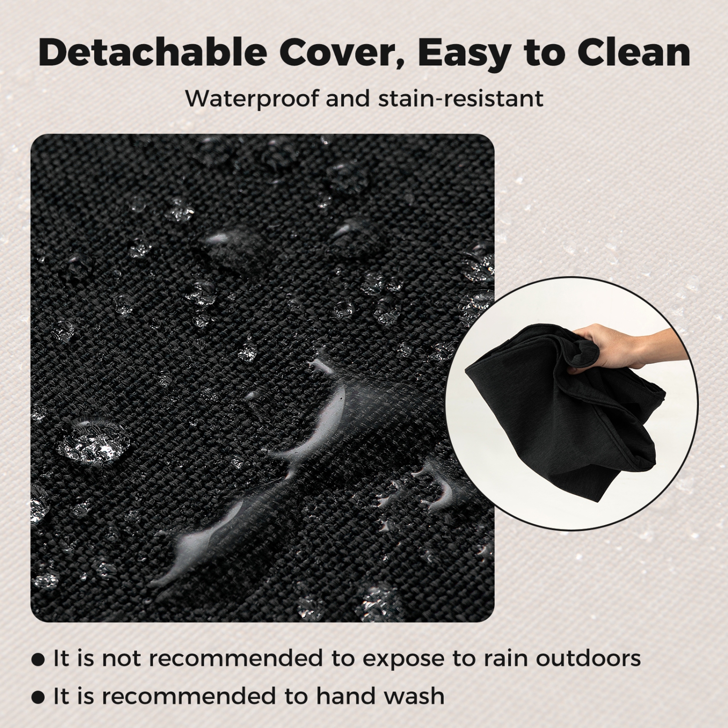 Ensemble de 4 coussins amovibles pour chaises de patio et bancs d'extérieur