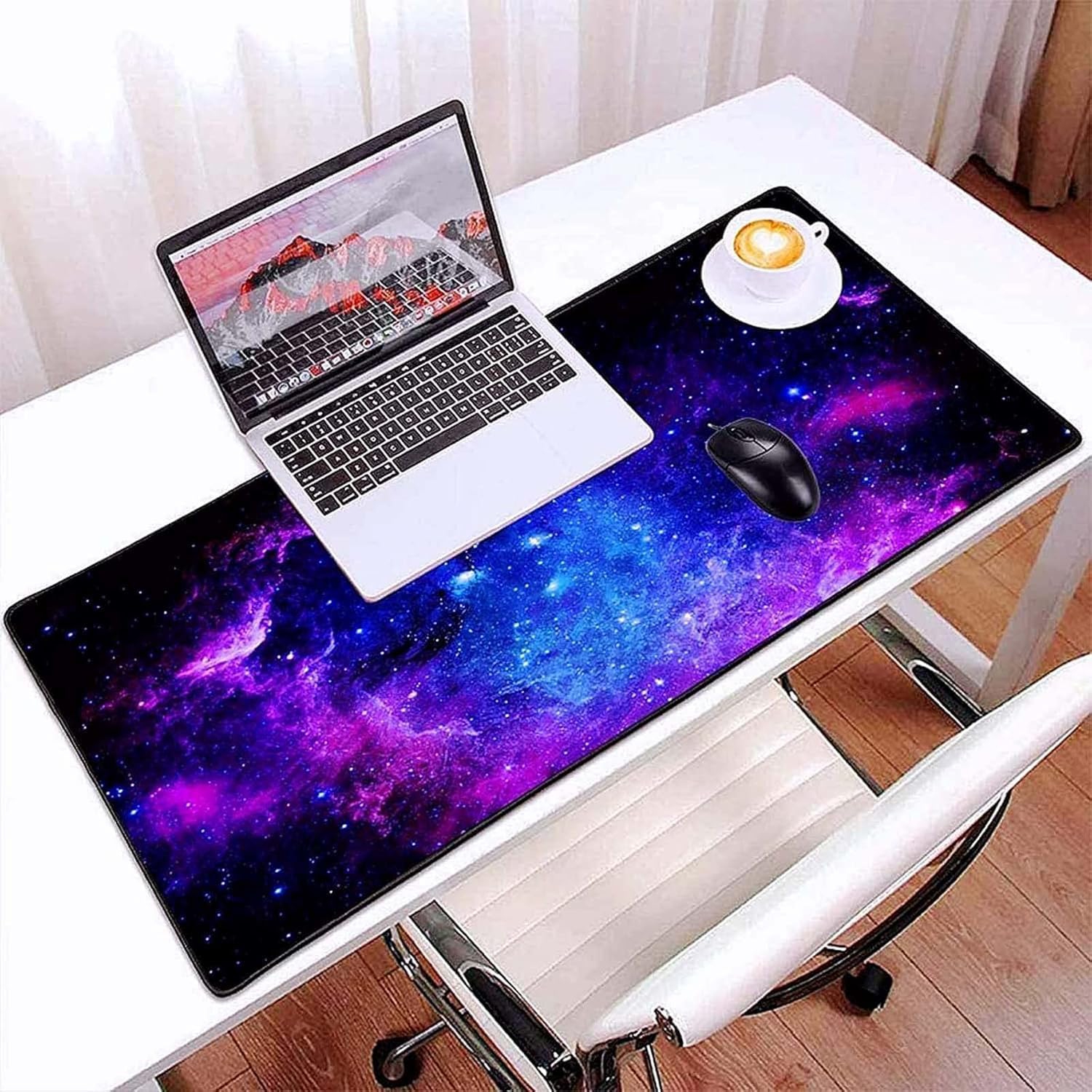 U Gaming Mouse Pad - 800 * 400mm XXL Extended Large Mouse Mat Pad Waterproof Keyboard Mat with Non-Slip Base, Stitched Edges, Smooth Surface Mousepad