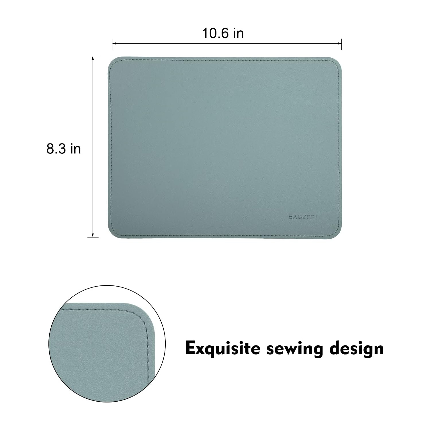 Leather Mouse Pad,Wood Mouse Pad,Double Side Mouse Pad,Stitched Edges,Equipped with Coaster Mouse Pads for Laptop,Office & Home,1