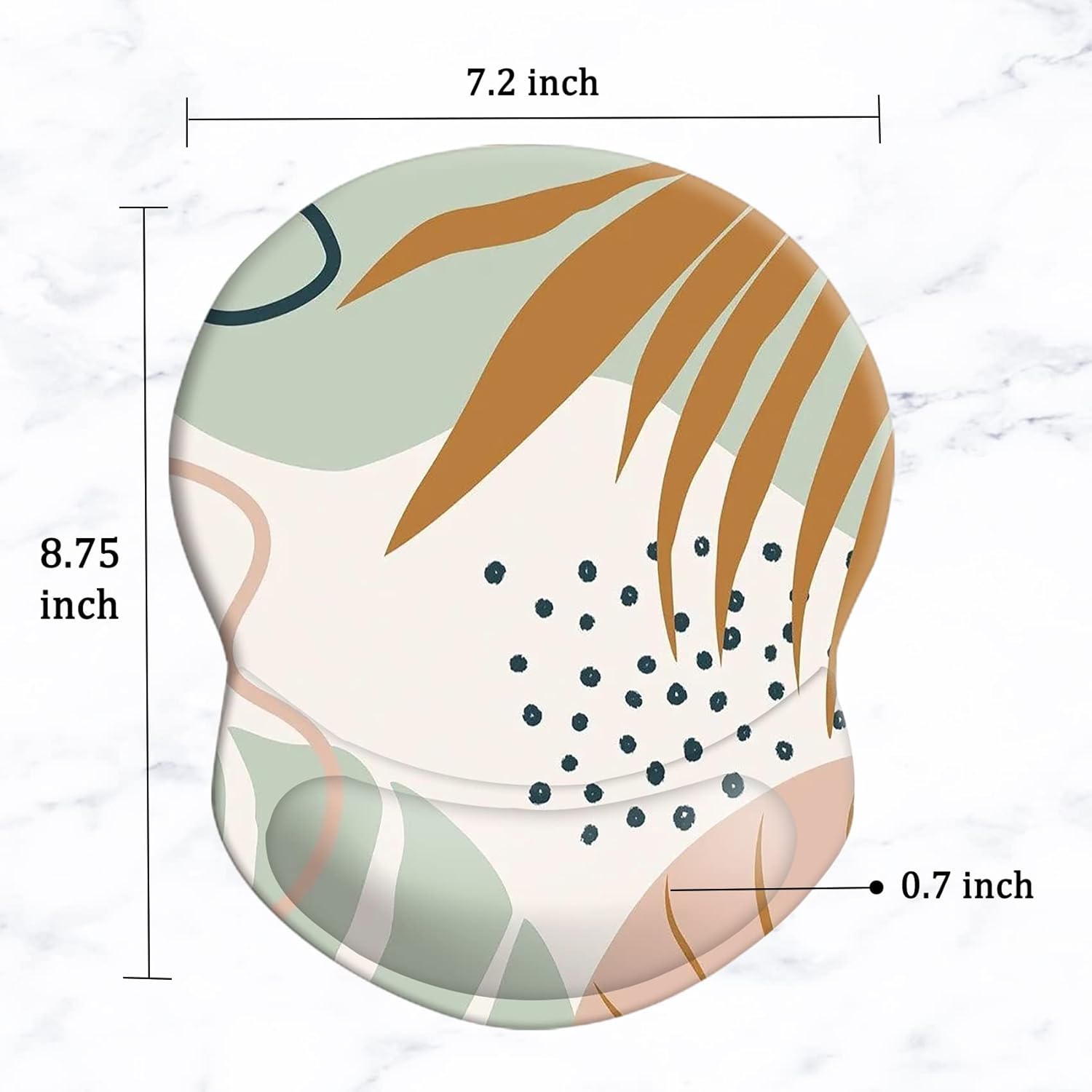 Mouse Pad with Support, Pain Relief Ergonomic Mouse Pad, Comfortable Durable Computer Mouse Pad Wrist Rest with Non-Slip PU Base for Home Office