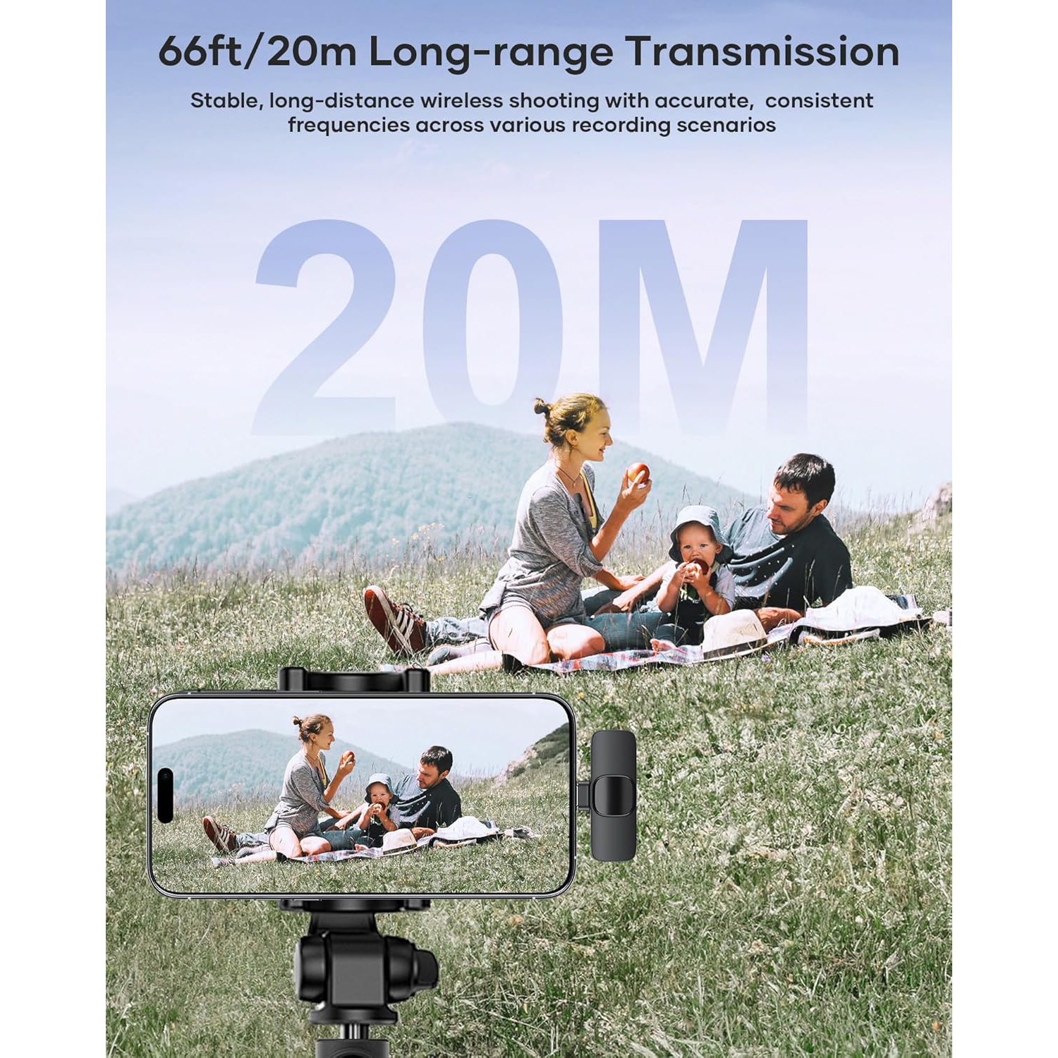 Paquet de 2 micro-cravate sans fil pour iPhone, iPad, téléphone Android, mini microphone prêt à l'emploi micro sans fil, micro-cravate à pince pour