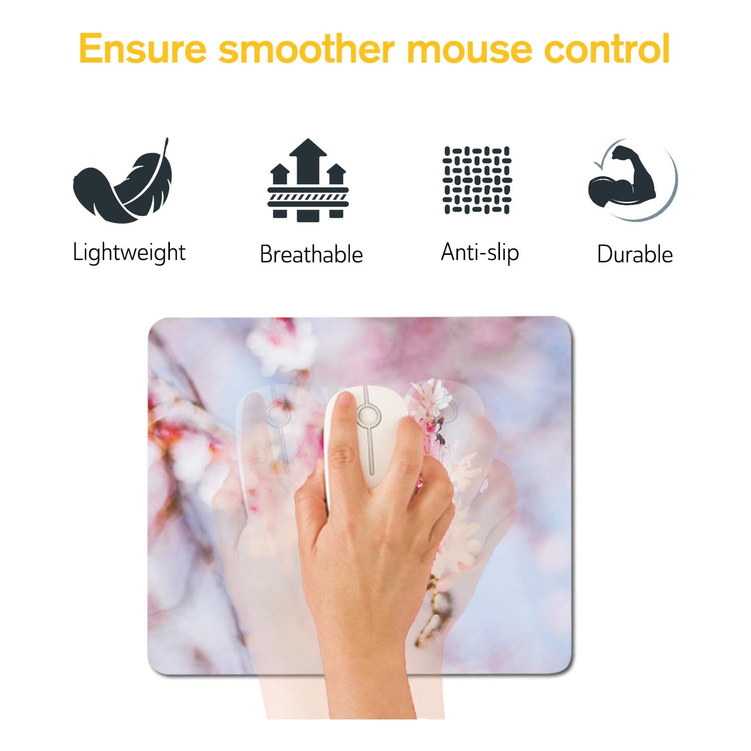 A Sublimation Mouse Pad Blank Rectangular Blanks 12 pcs for Sublimation Transfer Heat Press Printing Crafts 24x20x0.2cm White