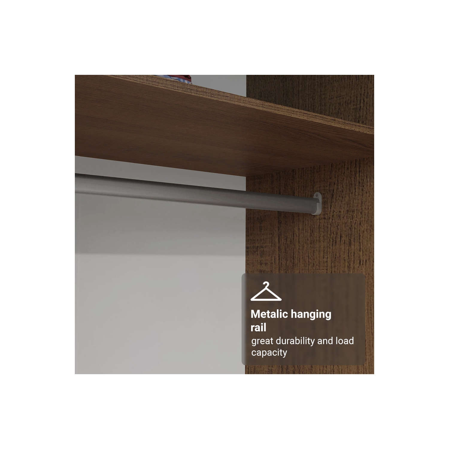 Armoire de rangement Madesa, 6 portes, 6 tiroirs, tablettes et espace suspendu Armoire de rangement en bois de 94&nbsp;po pour chambre et bureau -