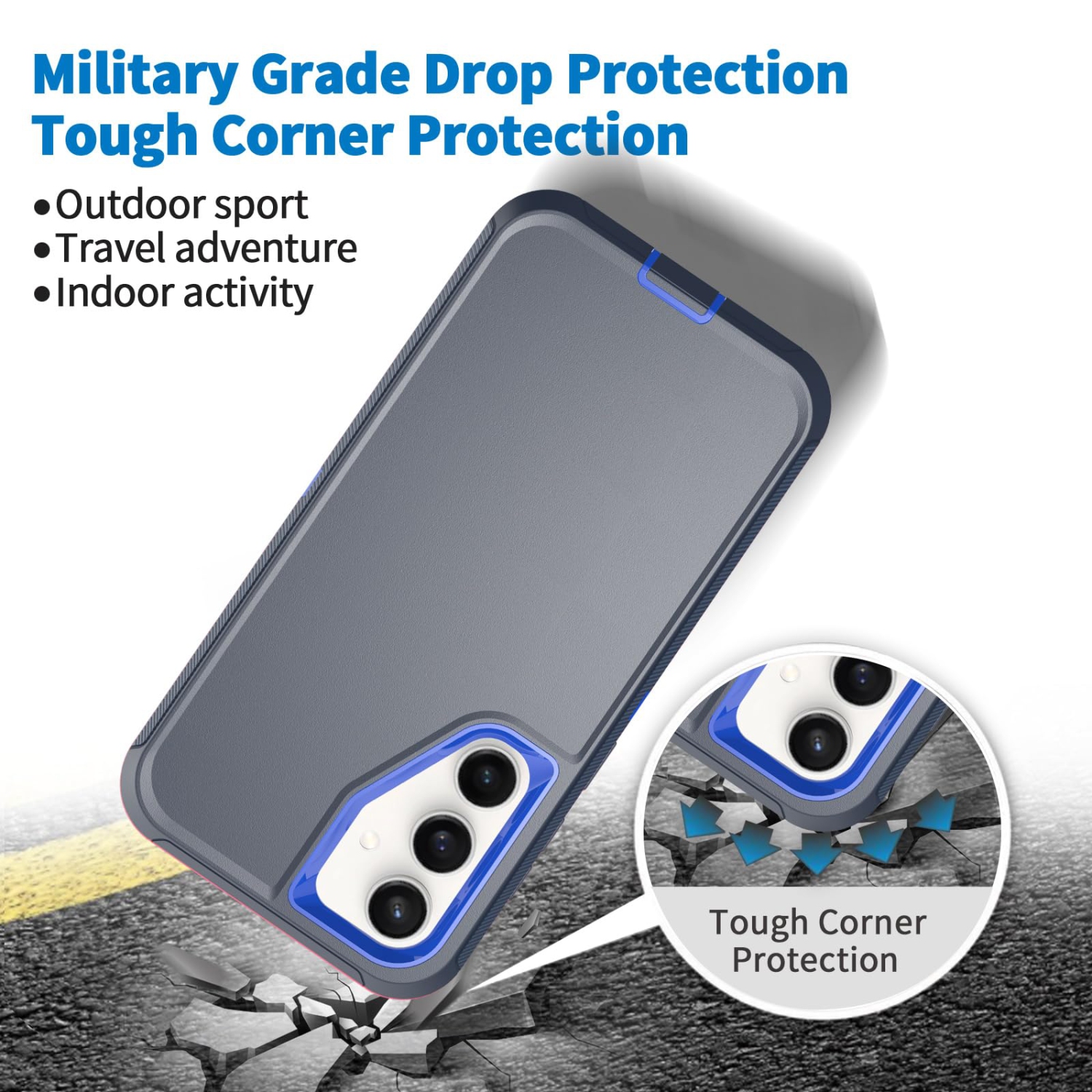 Defender – Étui pour Samsung Galaxy S25 5G, robuste antichoc, hermétique à la poussière, 3-en-1, protecteur protecteur robuste pour Galaxy S25 5G