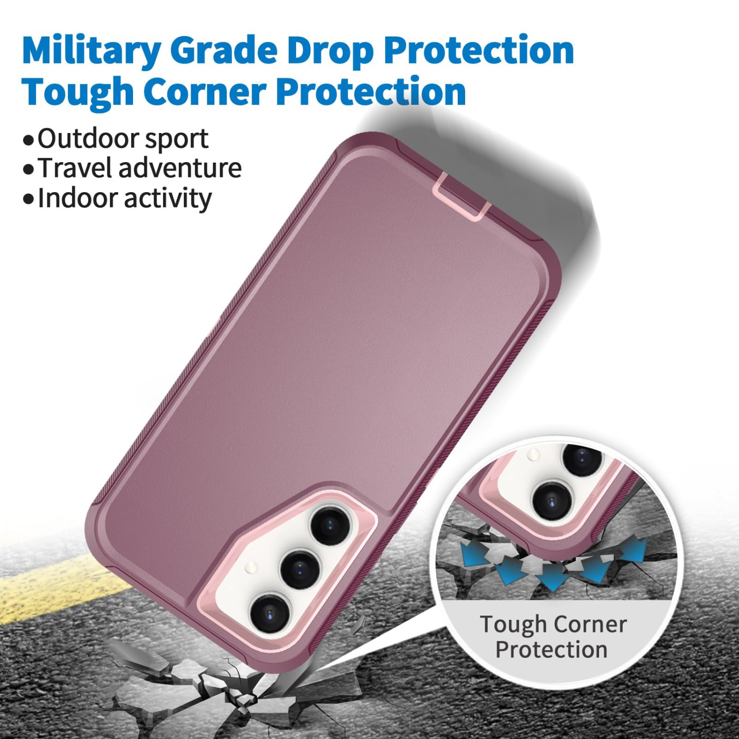 Étui Defender pour Samsung Galaxy S25 5G, robuste antichoc, hermétique à la poussière 3-en-1, protecteur protecteur robuste pour Galaxy S25 5G