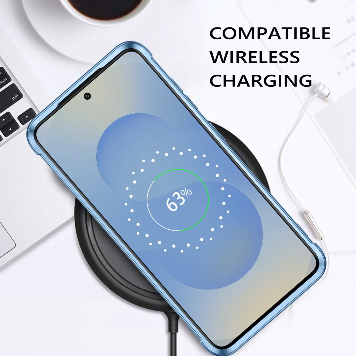 Étui pour Samsung Galaxy S25 Étui plaqué à motif coeur mignon pour femmes filles TPU souple avec appareil photo et 4 coins étui antichoc mince pour