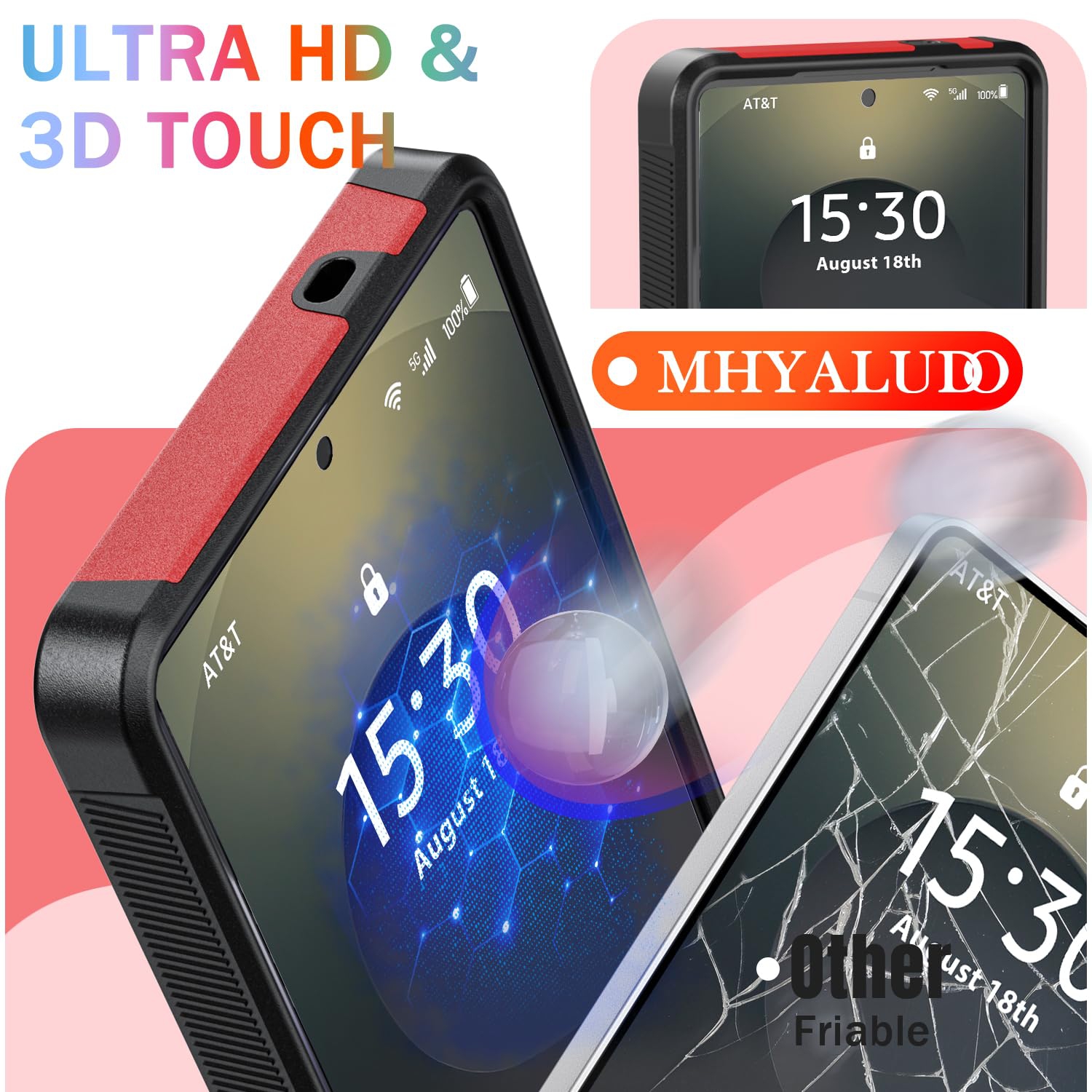 Étui Ultra pour Galaxy S25 de Samsung avec 1 protecteurs d'écran en verre trempé, robuste boîtier intégral antichoc et résistant aux chutes à 360°,