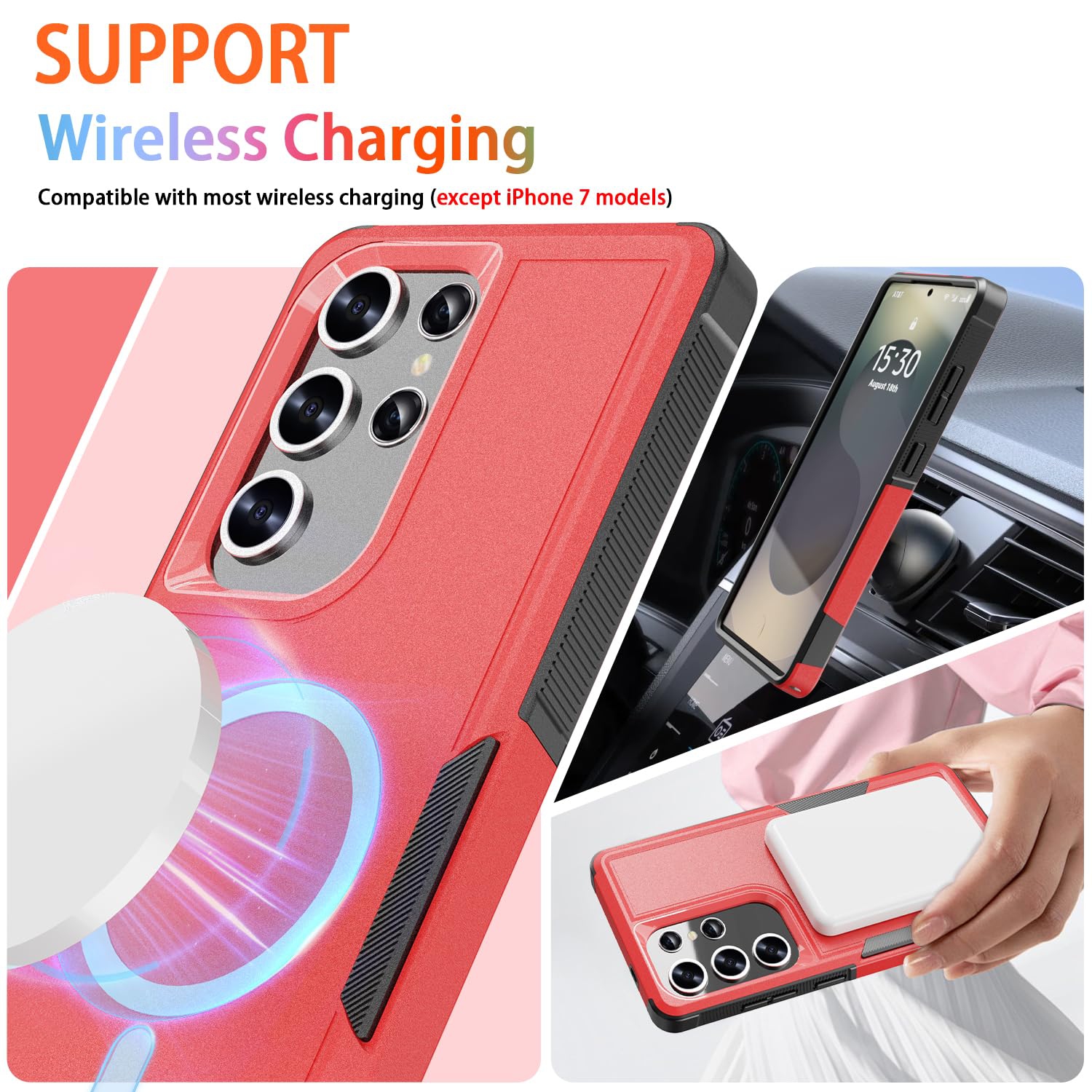 Étui Ultra pour Galaxy S25 de Samsung avec 1 protecteurs d'écran en verre trempé, robuste boîtier intégral antichoc et résistant aux chutes à 360°,