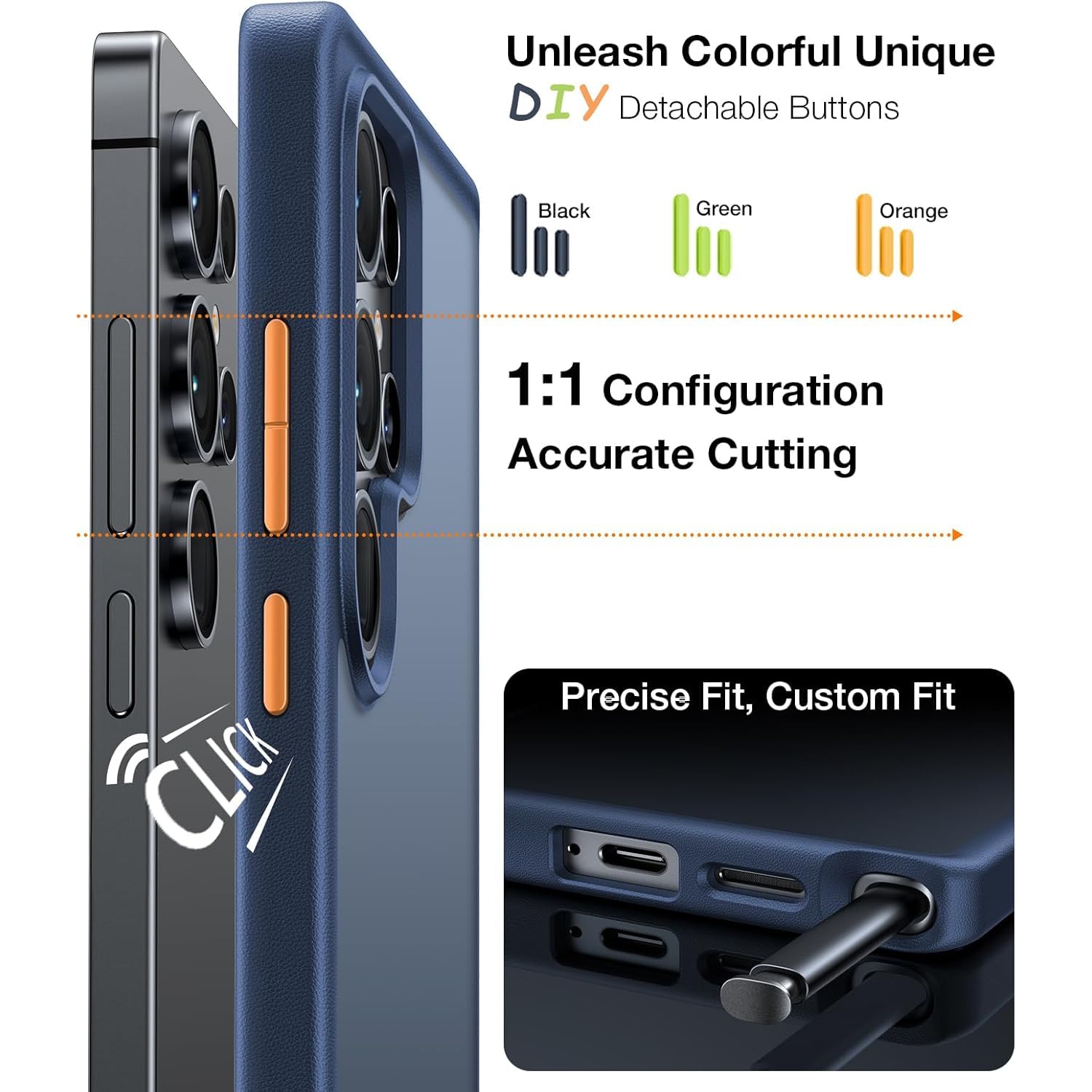 Shockproof for Samsung Galaxy S25 Ultra Case, 12FT Military-Grade Protection, Matte Translucent Slim Case for Samsung S25 Ultra Case, Blue, Thin,