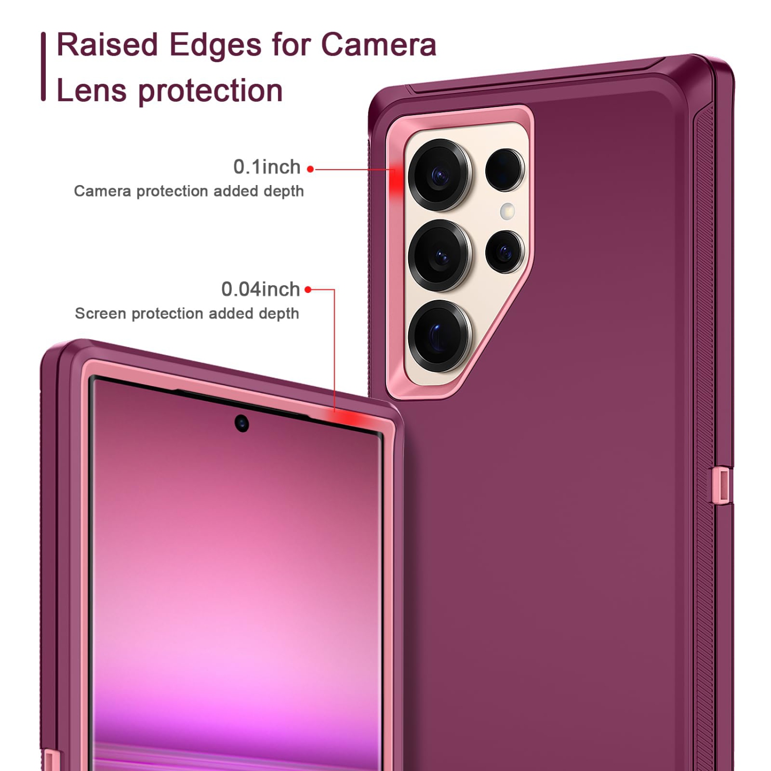 Pour Samsung Galaxy S25 Ultra Étui antichoc Protection complète 3 couches résistant à la poussière/aux chutes sans protecteur d'écran Étui robuste