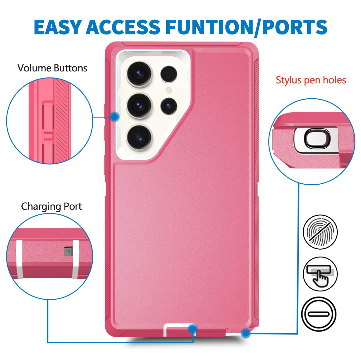 Defender – Étui pour Samsung Galaxy S25 Ultra 5G, robuste, antichoc, poussière, protection 3-en-1, protection antichoc, protection pour téléphone