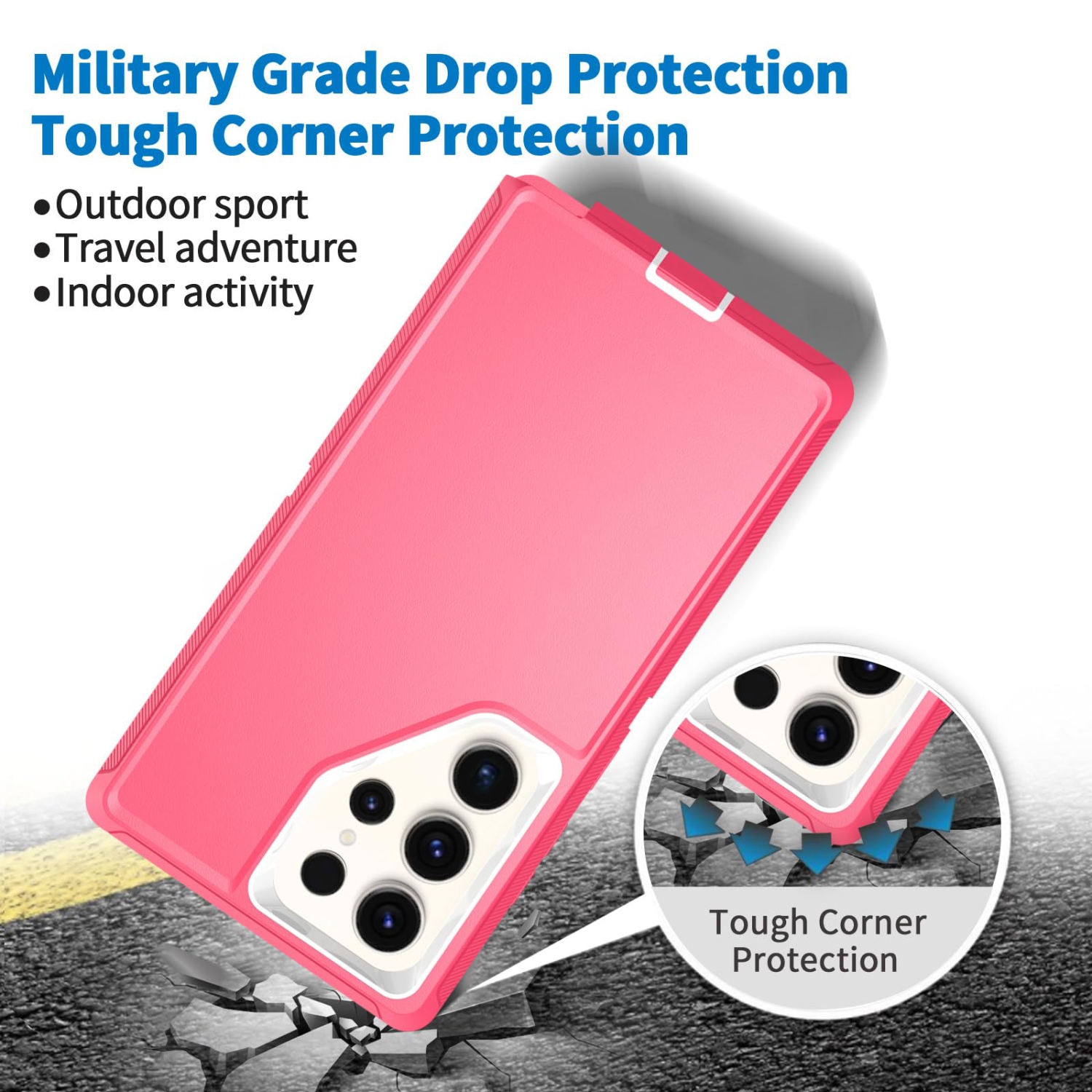 Defender – Étui pour Samsung Galaxy S25 Ultra 5G, robuste, antichoc, poussière, protection 3-en-1, protection antichoc, protection pour téléphone