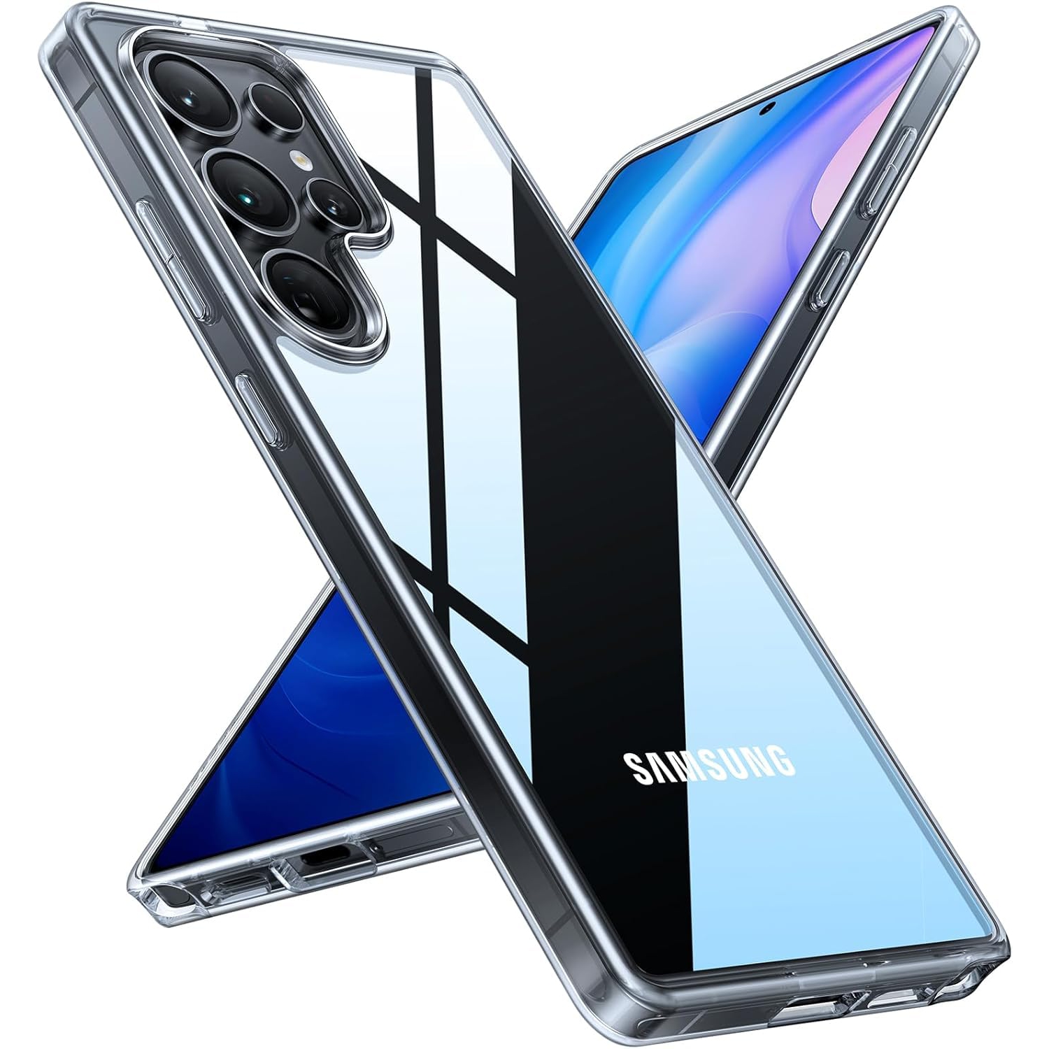 Shockproof Samsung Galaxy S25 Ultra Case, Non-Yellowing 12FT Military-Grade Protection Transparent Slim Case for Samsung S25 Ultra Case, Diamond