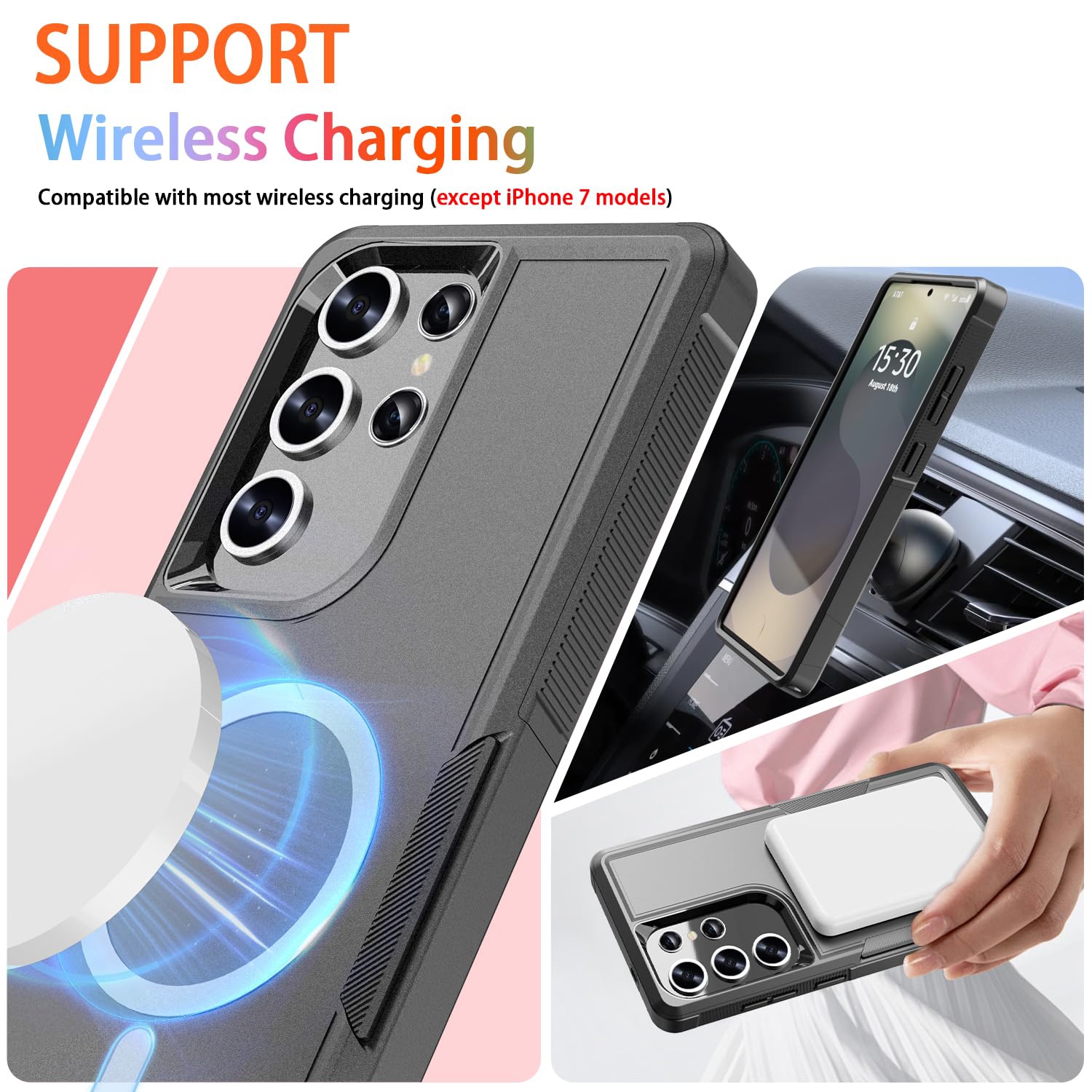 Pour Samsung Galaxy S25 Ultra, avec 1 protecteurs d'écran en verre trempé, robuste boîtier intégral antichoc et résistant aux chutes à 360°, TPUR