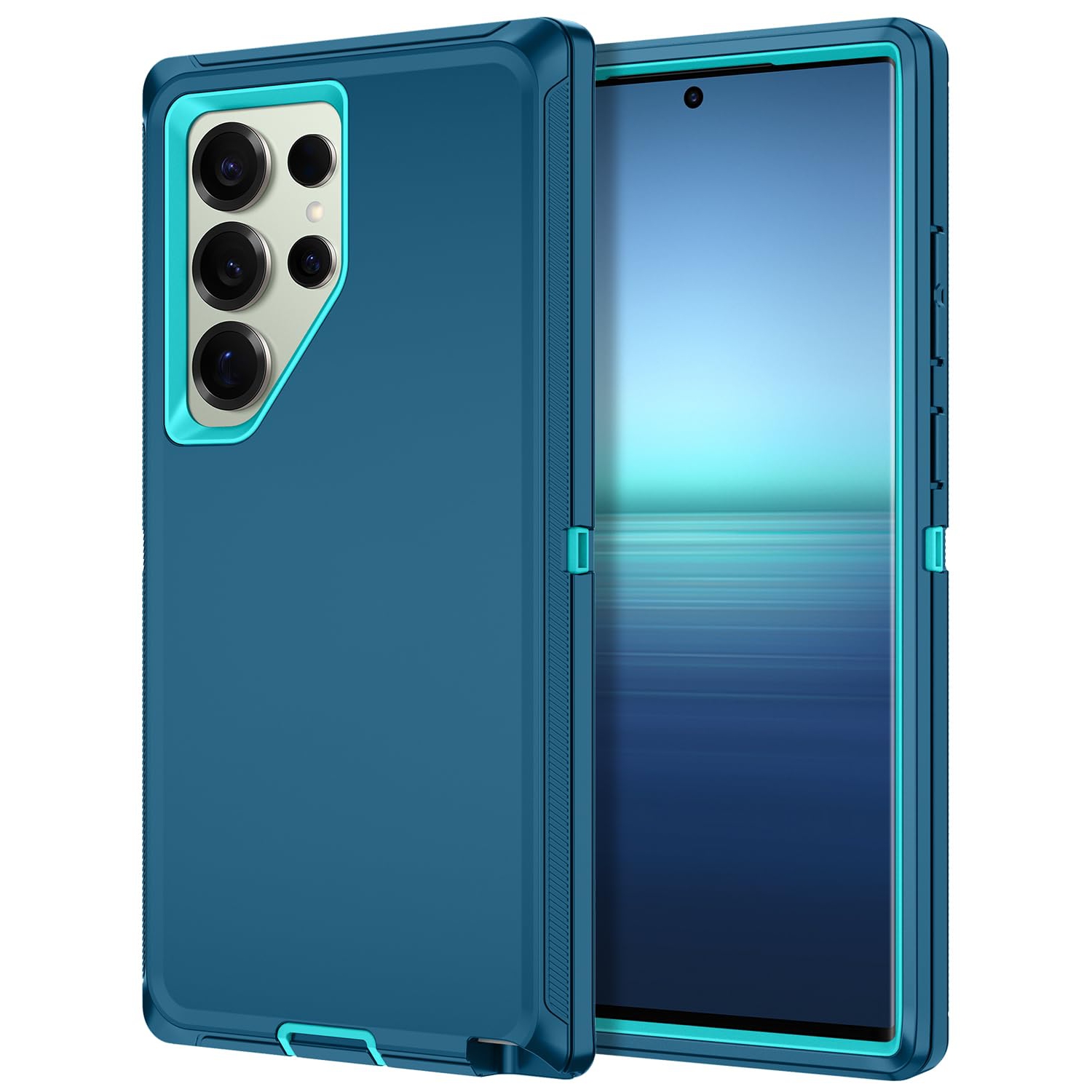 Pour Samsung Galaxy S25 Ultra Étui antichoc Protection complète 3 couches résistant à la poussière/aux chutes sans protecteur d'écran Étui robuste