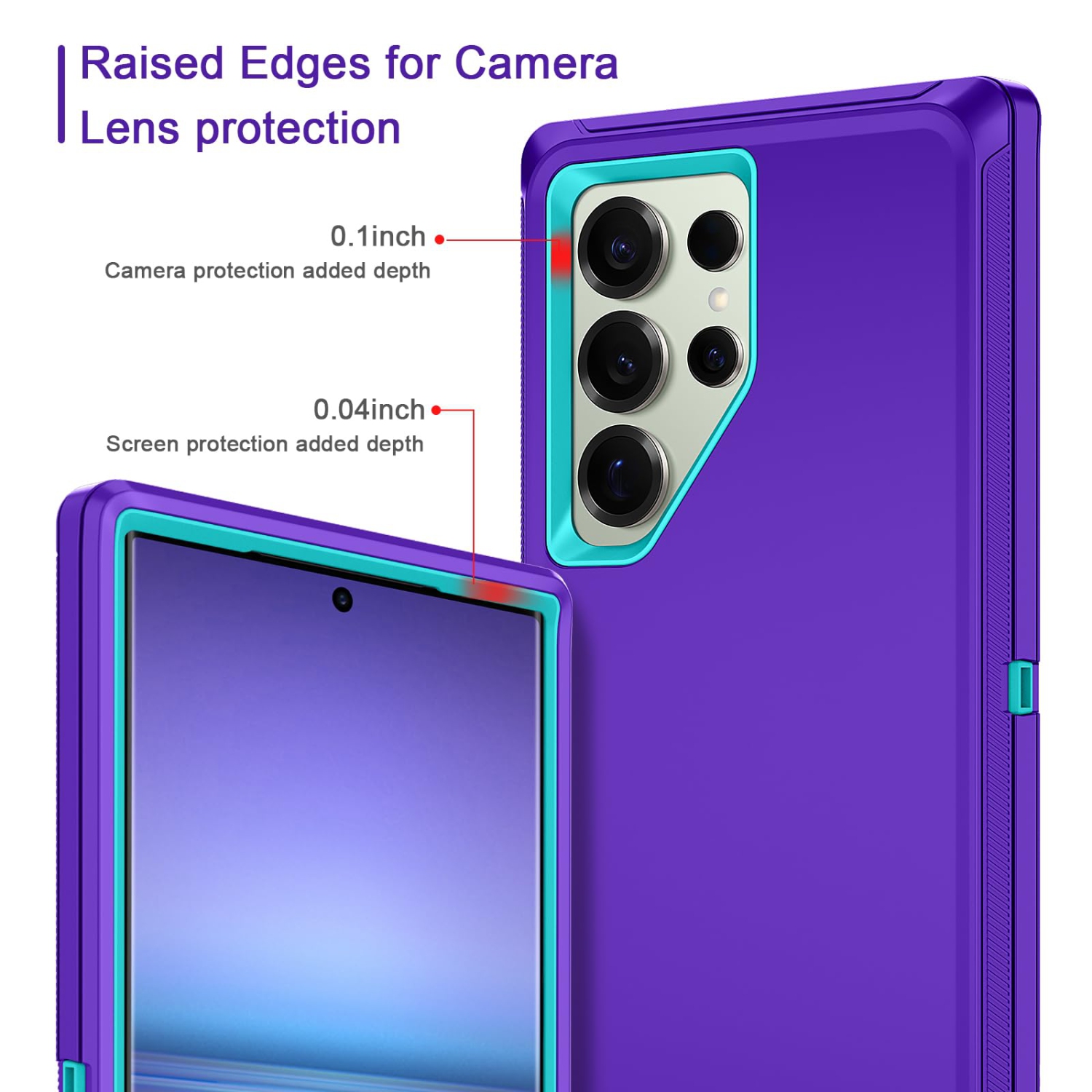 Pour Samsung Galaxy S25 Ultra Étui antichoc, résistant à la poussière et aux chutes, 3 couches, protection complète sans protecteur d'écran, étui