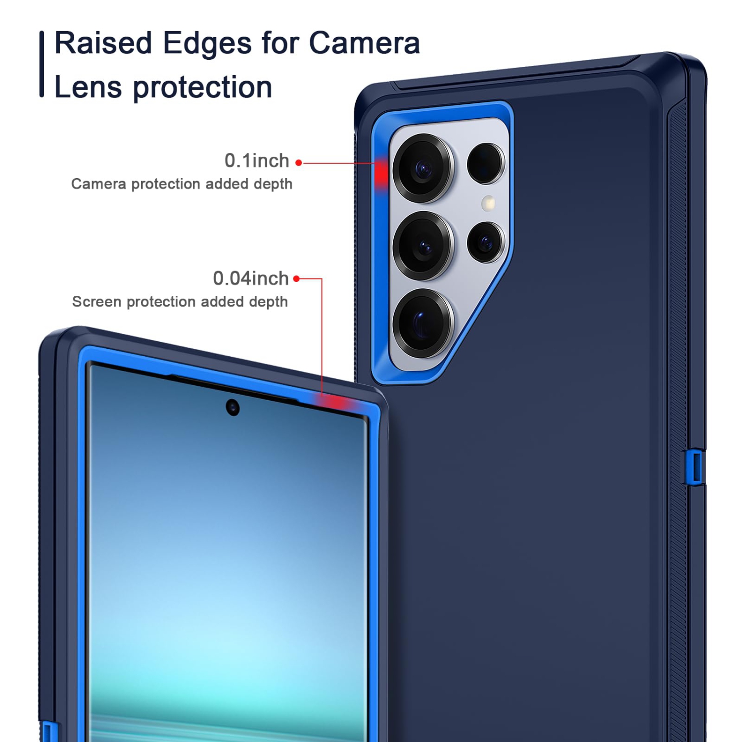 Pour Samsung Galaxy S25 Ultra Étui antichoc résistant à la poussière/aux chutes Protection complète 3 couches sans protecteur d'écran Étui robuste