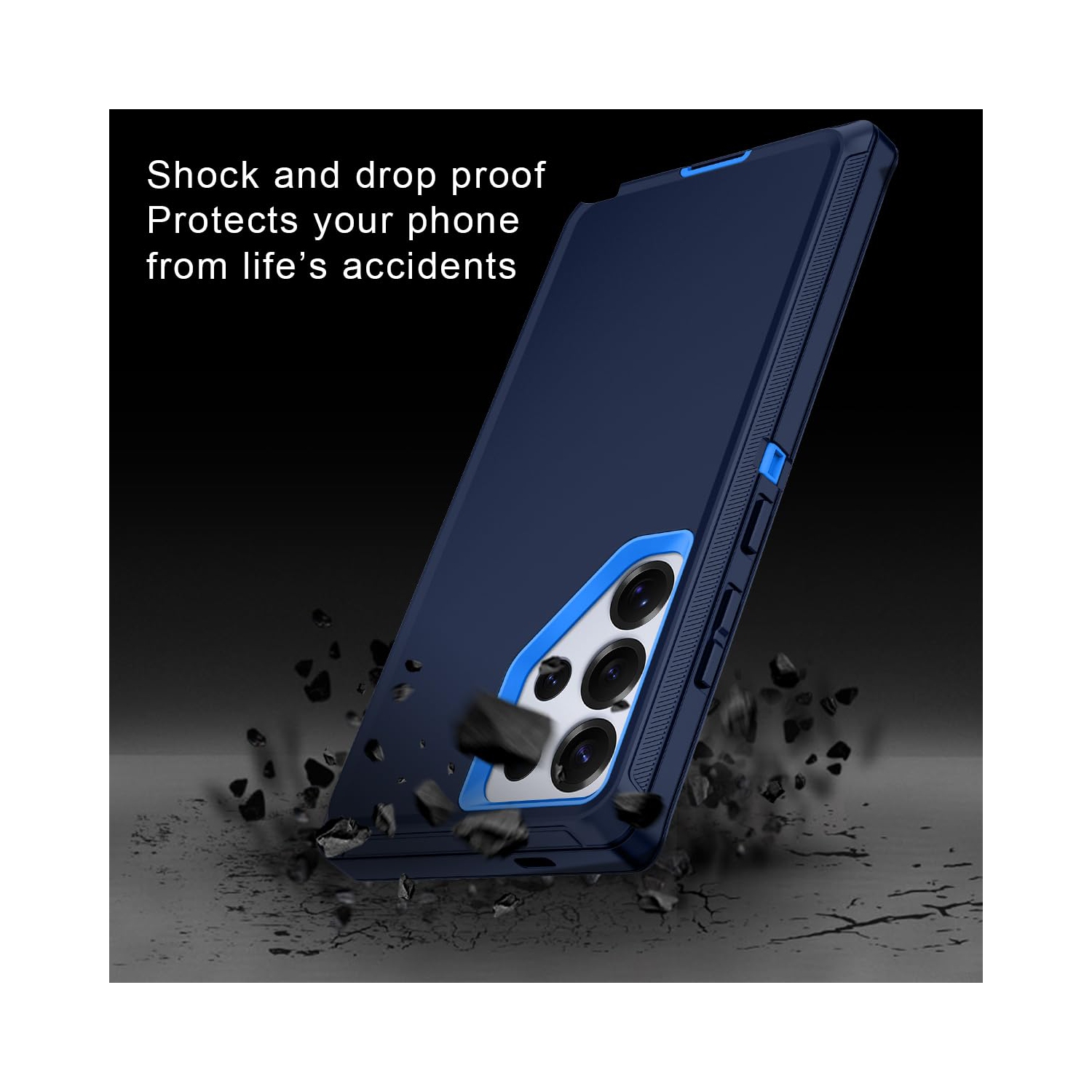 Pour Samsung Galaxy S25 Ultra Étui antichoc résistant à la poussière/aux chutes Protection complète 3 couches sans protecteur d'écran Étui robuste