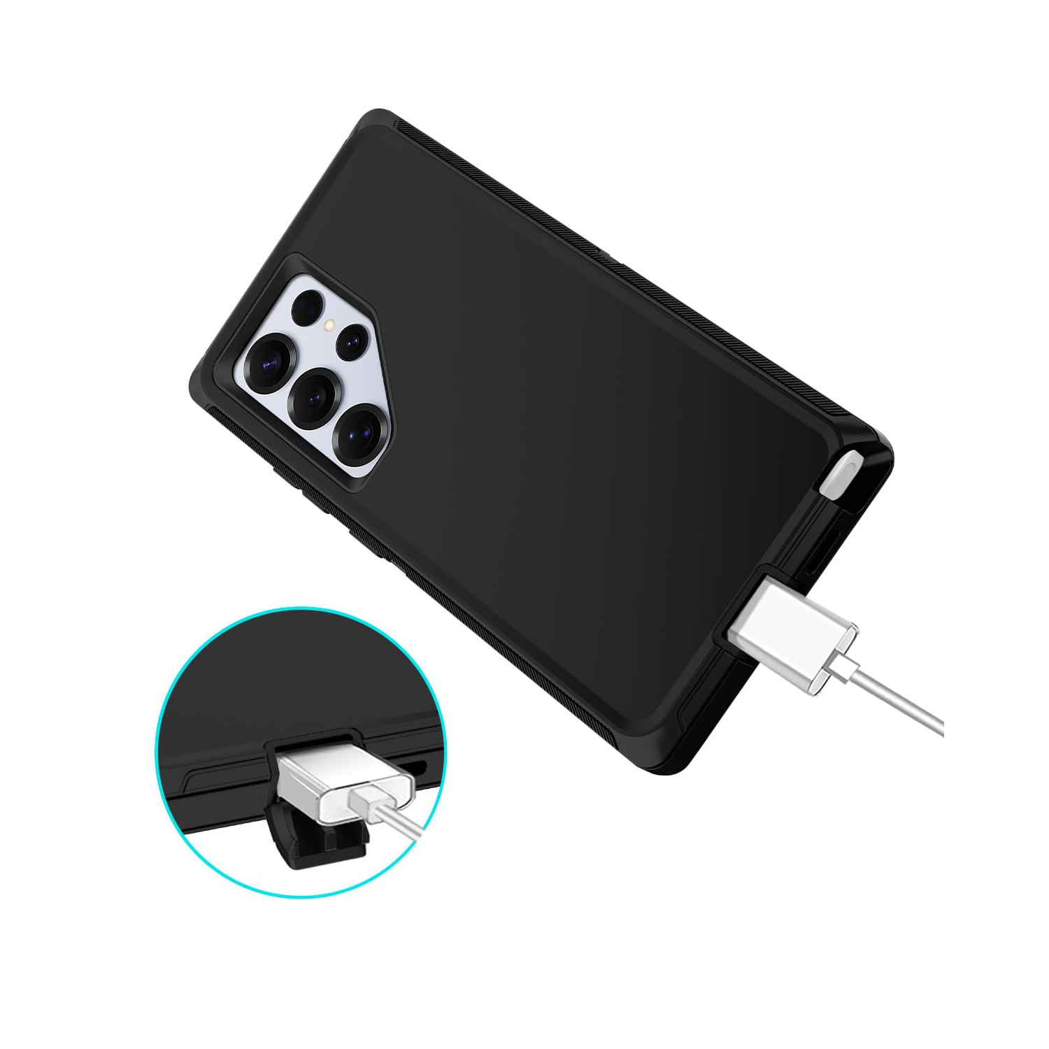 for Samsung Galaxy S25 Ultra Case Shockproof Dust/Drop Proof 3-Layer Full Body Protection Without Screen Protector Rugged Heavy Duty Cover Case for