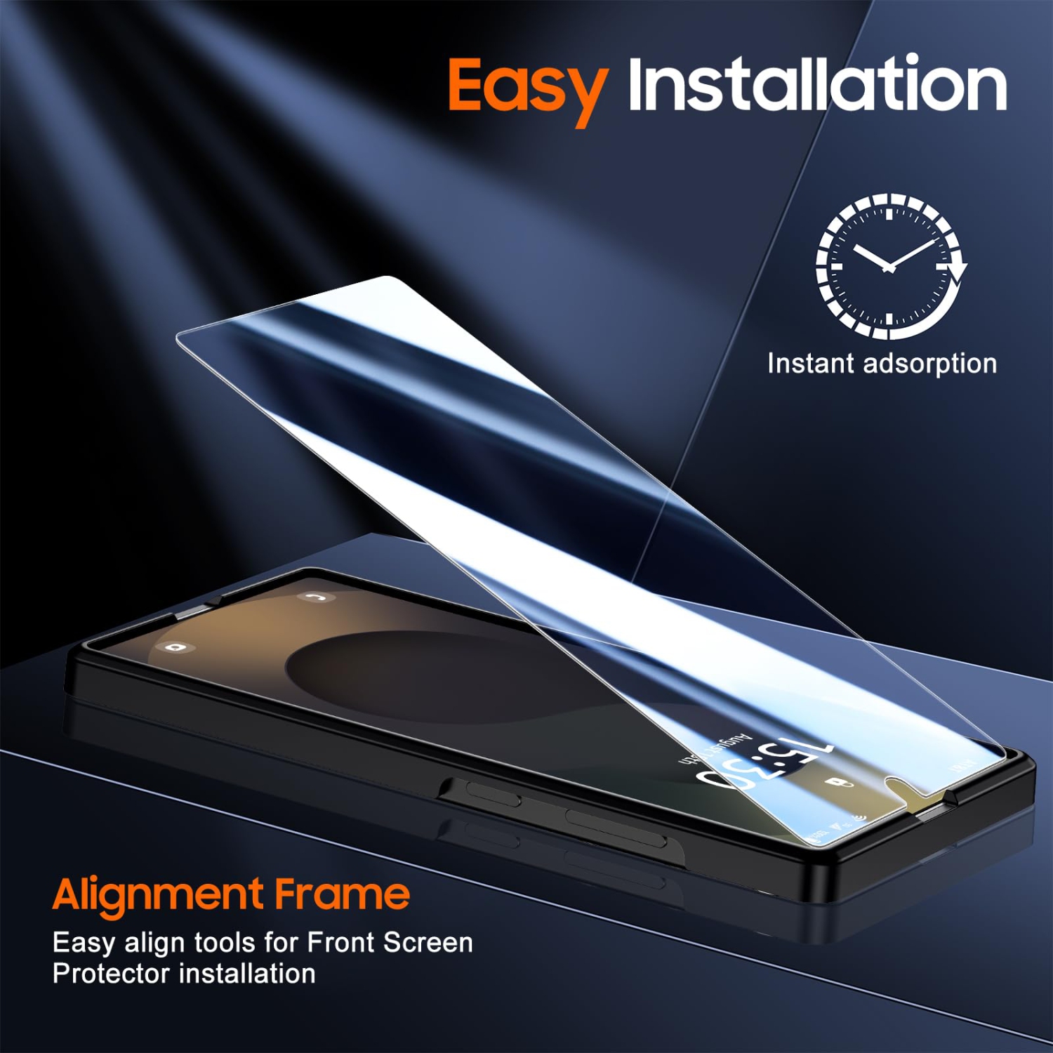 3 Pack Screen Protector Compatible for Samsung Galaxy S25 Ultra Tempered Glass HD Clear Screen Protector with Easy Installation Frame, 9H Hardness