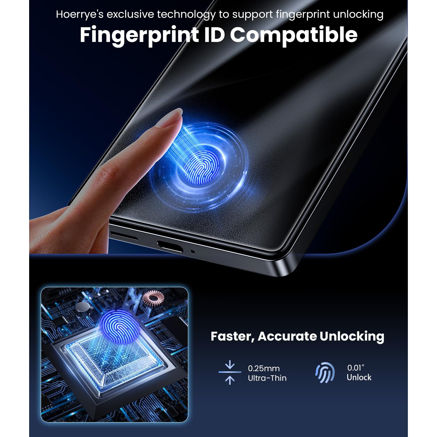 Pour Samsung Galaxy S25 Ultra Protecteur d'écran-Auto Anti-Dust-Elimination Anti-Glare Full Coverage en verre trempé incassable de qualité militaire,