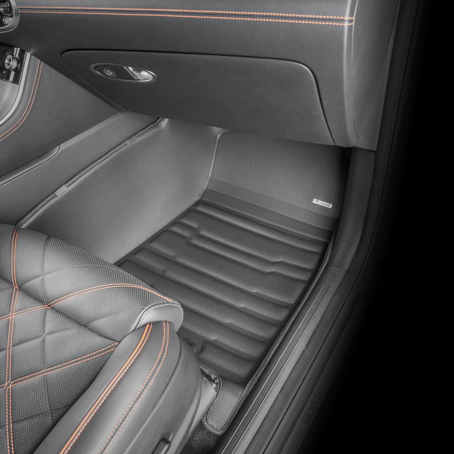 Tapis TuxMat - Pour les modèles GV70 2026 de Genesis - Tapis d'auto sur mesure - Couverture maximale, toutes saisons, mesurée au laser - Cet ensemble