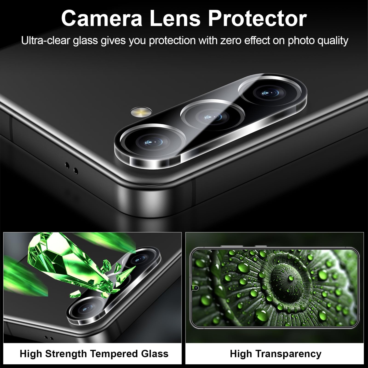2+2 Pack for Samsung Galaxy S25 Privacy Screen Protector, 2 PCS S25 Anti Spy PET Film + 2 PCS Camera Lens Protector, Fingerprint ID Compatible 6.2