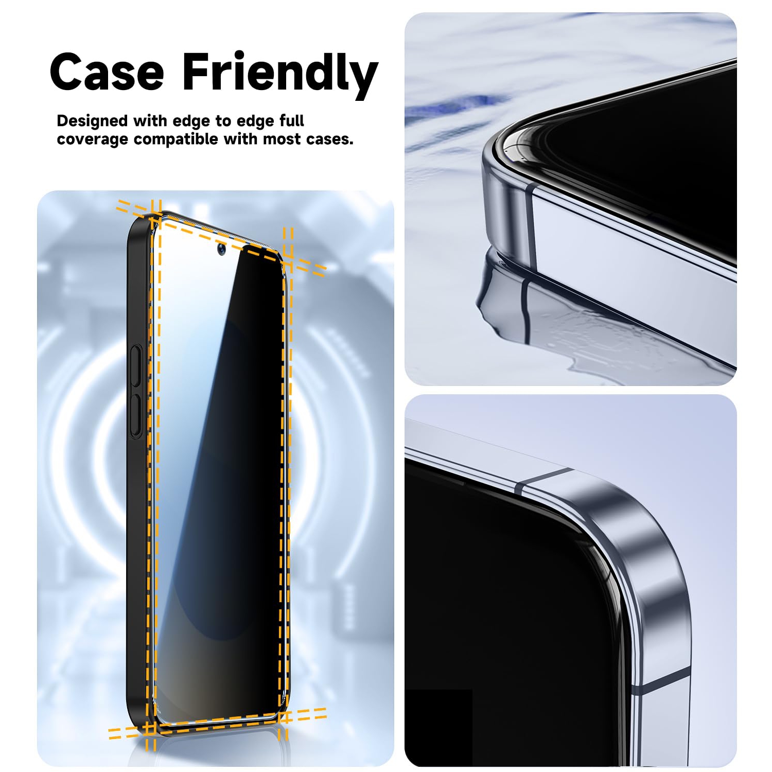 2 Pack for Samsung Galaxy S25 6.2inch Privacy Tempered Glass Screen Protector, Bubble Free, Easy Installation, Auto Dust-Elimination