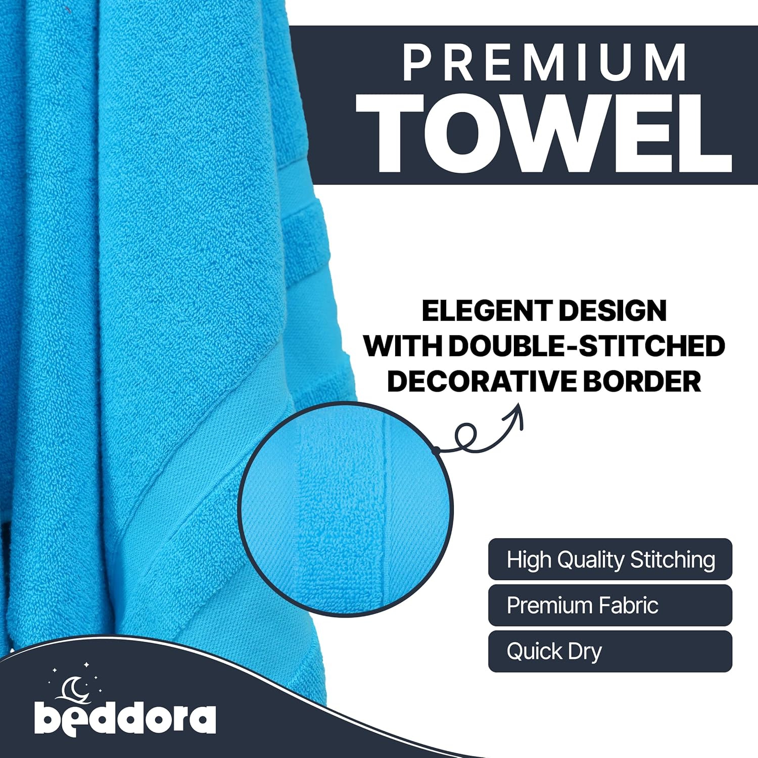 Beddora 2 Pack Pillow Protectors Size – Waterproof Zippered Pillow Case Covers, Bed Bug & Dust Mite Proof Pillow - Standard