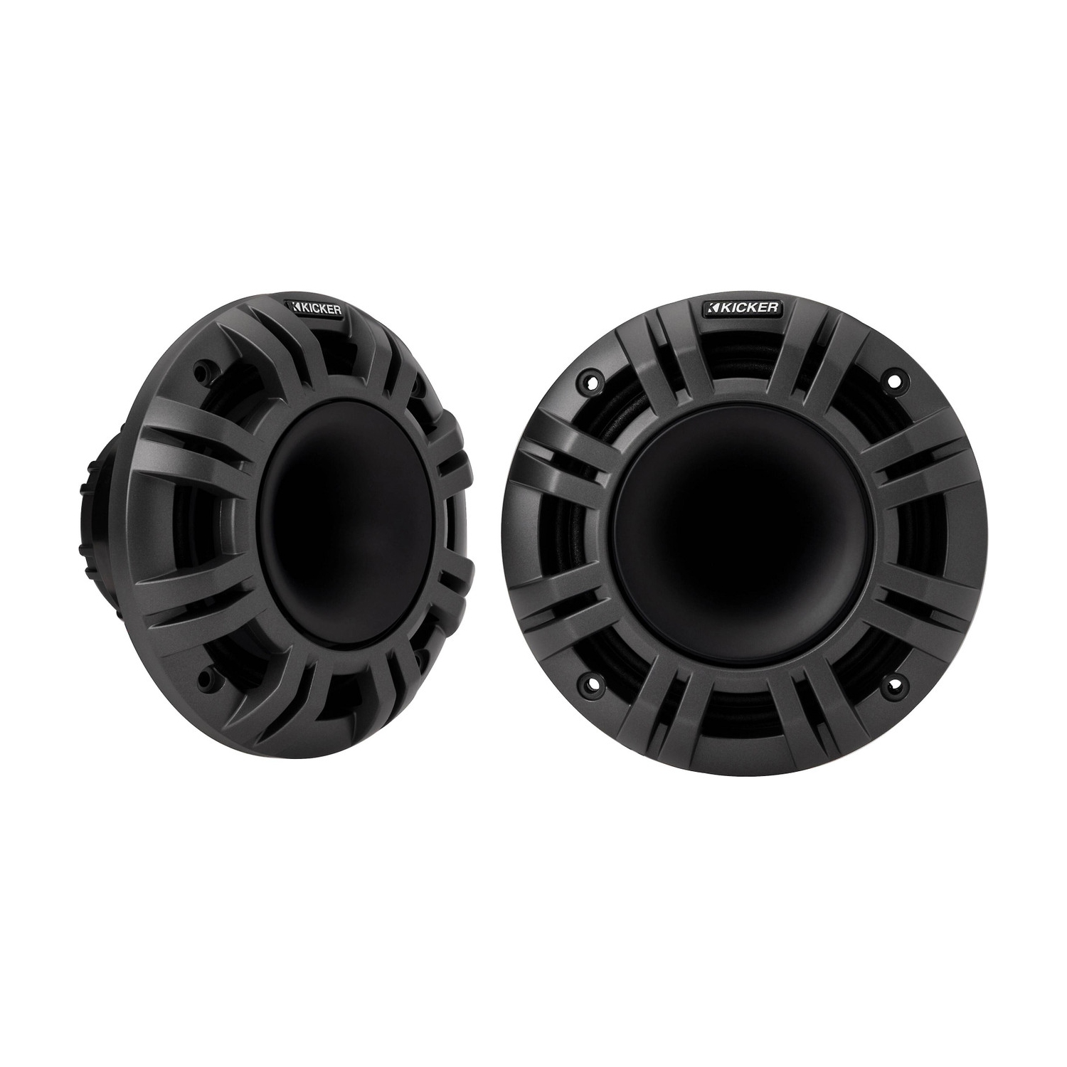 Kicker 48KMXL654 6-1/2" 150W RMS Marine Coaxial Speakers with Grilles