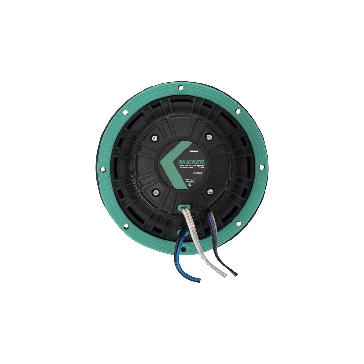 Kicker 48KMXL654 6-1/2" 150W RMS Marine Coaxial Speakers with Grilles